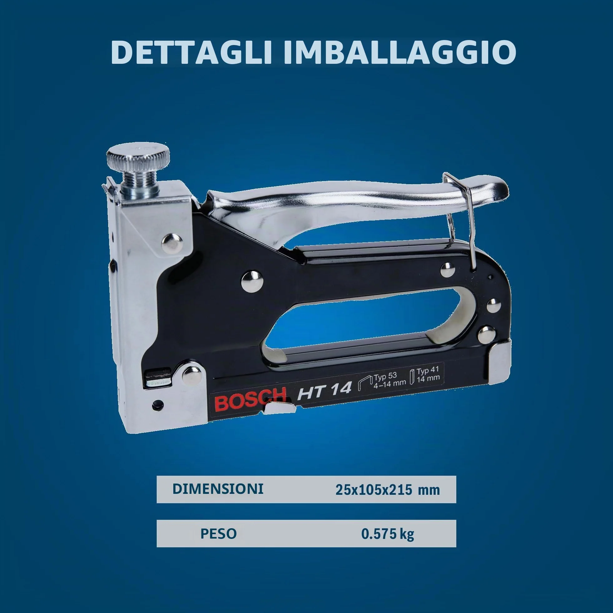 Bosch Professional graffatrice manuale HT 14, legno, tipo di graffa 53