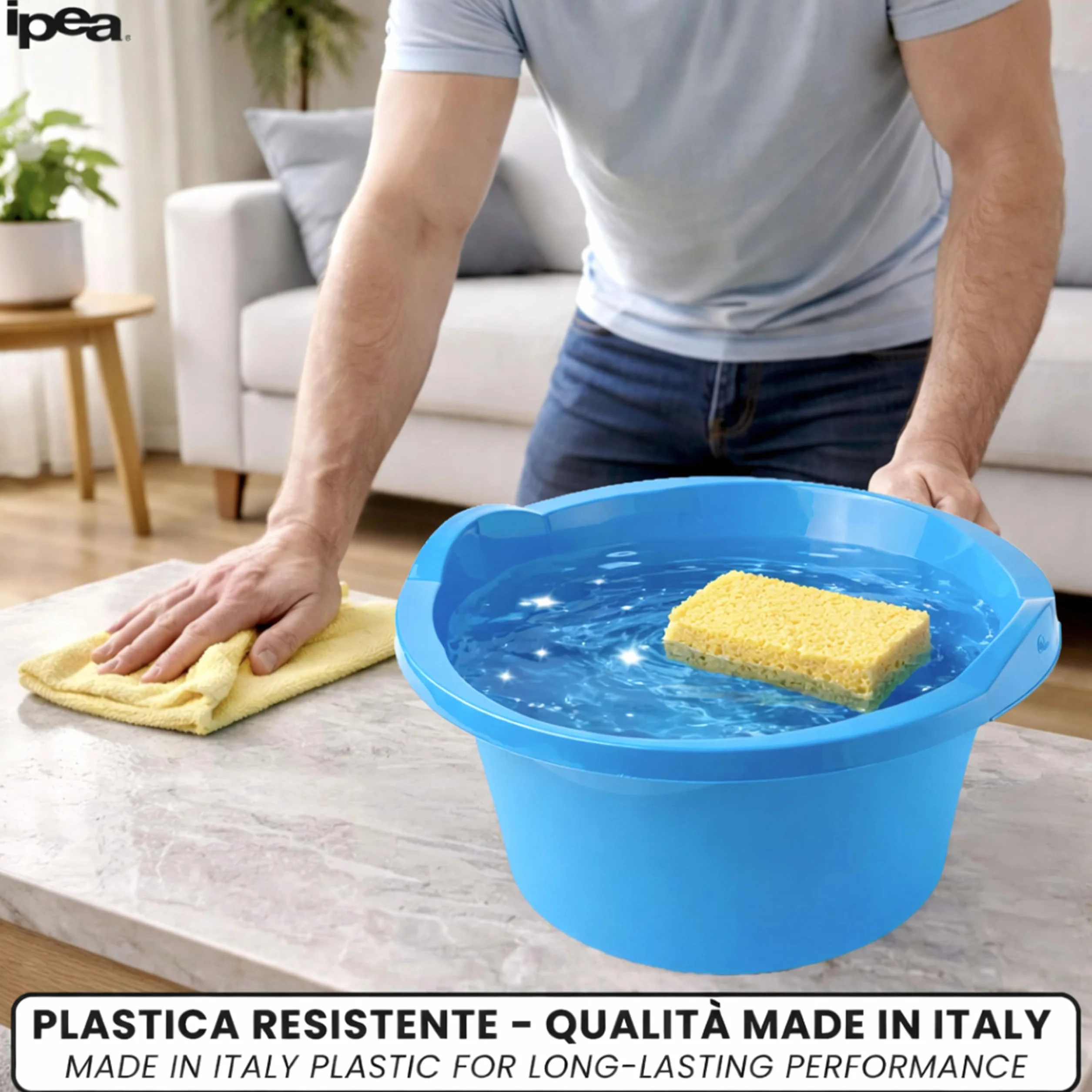 Bacinella Tonda in Plastica Multiuso 7L 36x36x16cm Made in Italy IPEA