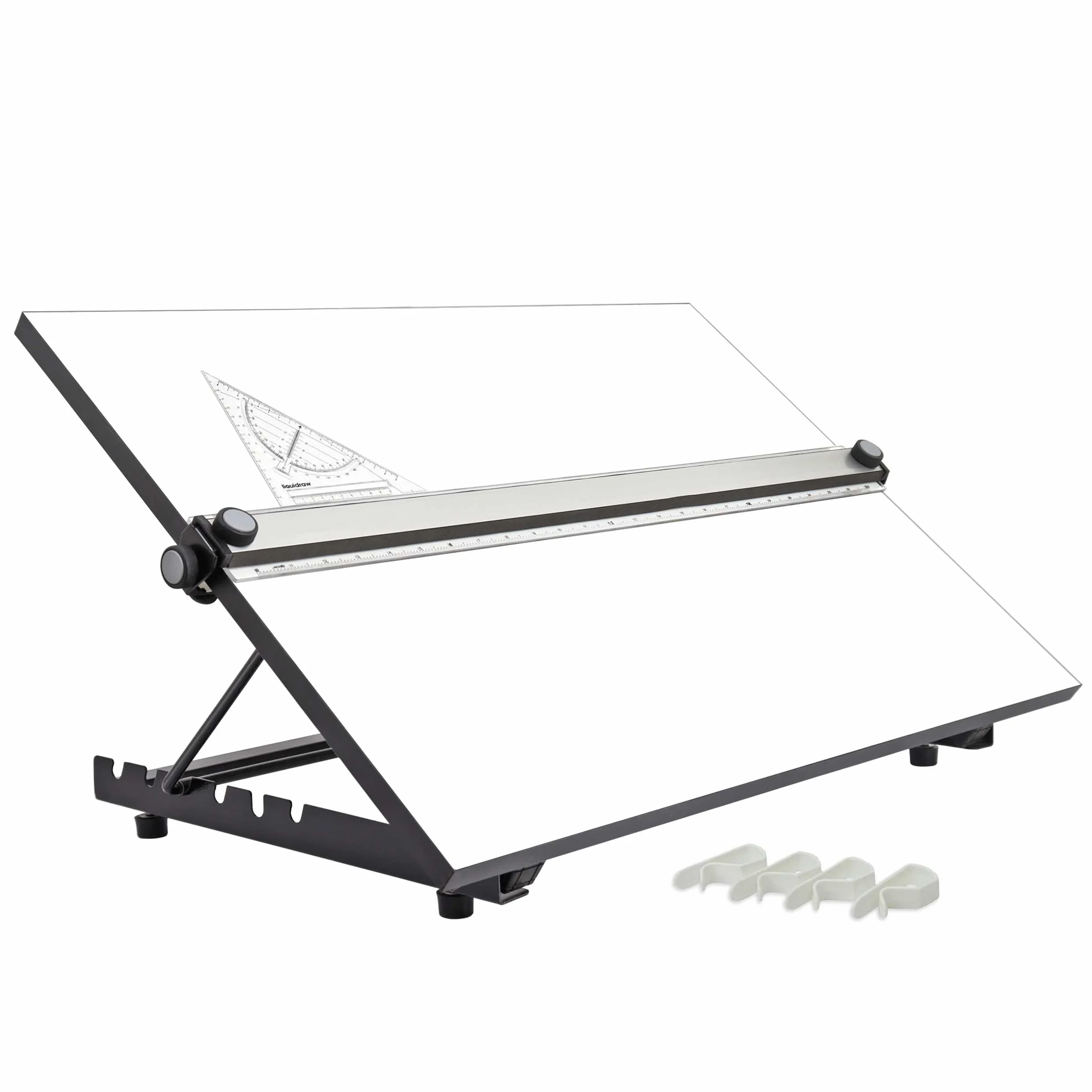 Liquidraw Tavola da disegno A1, 89 x 63,5 cm, con movimento parallelo con 6 angoli di lavoro regolabili, include clip per lavagna da disegno e set quadrato, per artisti, architetti, studenti e
