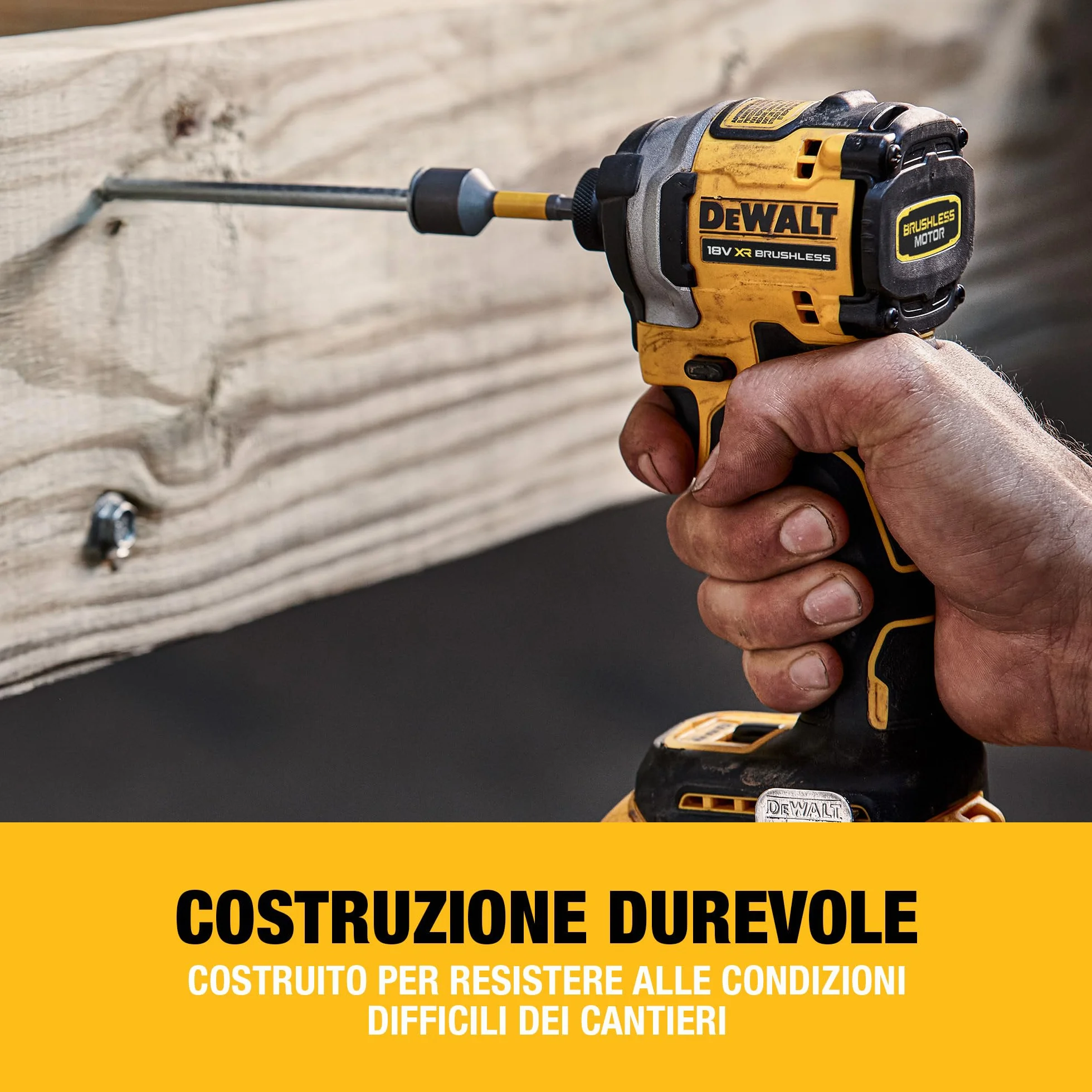DEWALT Avvitatore a Impulsi Compatto Senza Spazzole 18V XR DCF850N-XJ