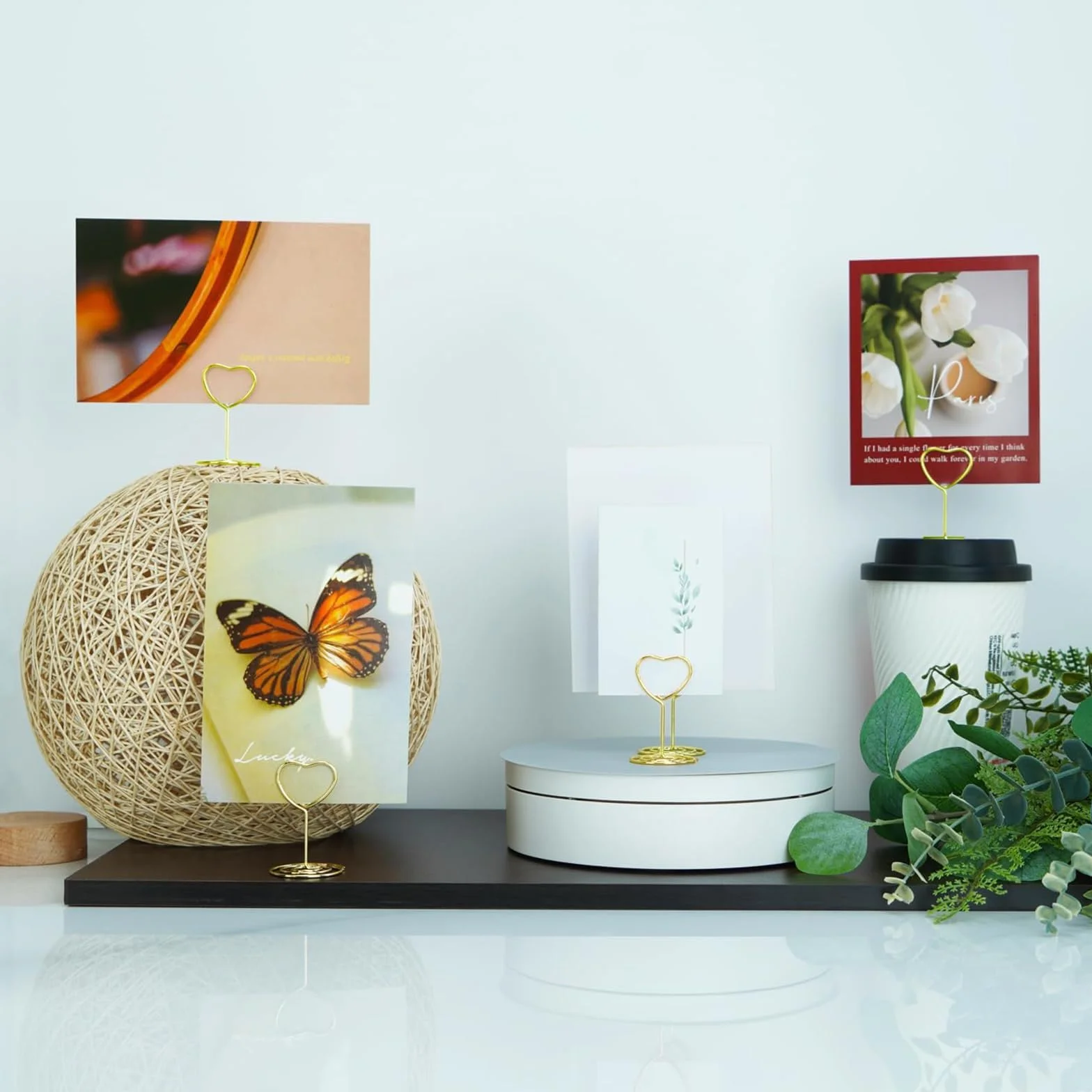30 Pezzi Segnaposto Matrimonio, Porta Foto, Titolari di Carta Numero di Tabella, Memo Clip, Portafoto Supporto, per Ristoranti, Foto, Riunioni di Feste, Matrimonio, Compleanno(Amore)