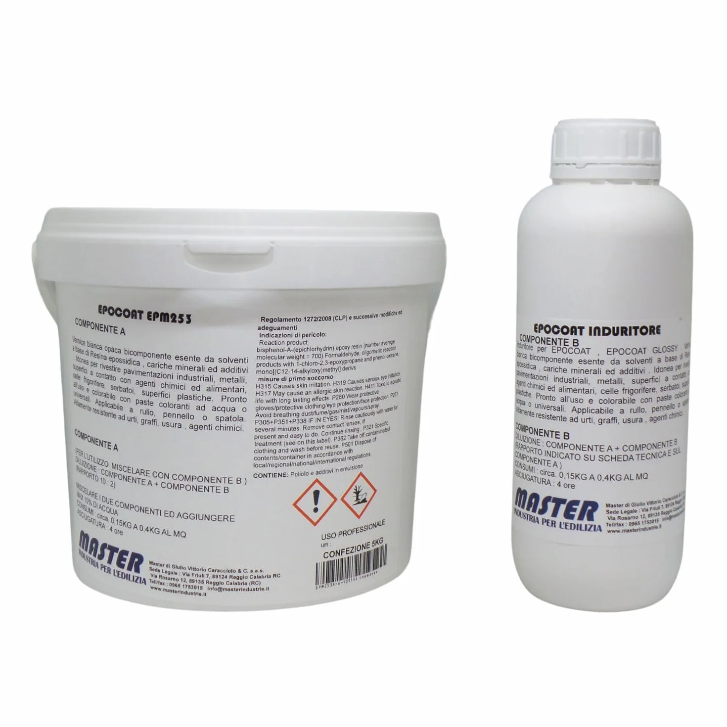 GENERICO Resina Epossidica Colorata per Pavimenti 6 Kg Resa 50-60 Mq (EpoCoat) - Alta Resistenza Chimica, Ideale per Cemento, Garage, Capannoni, A Rullo o Spatola (RAL 7044)