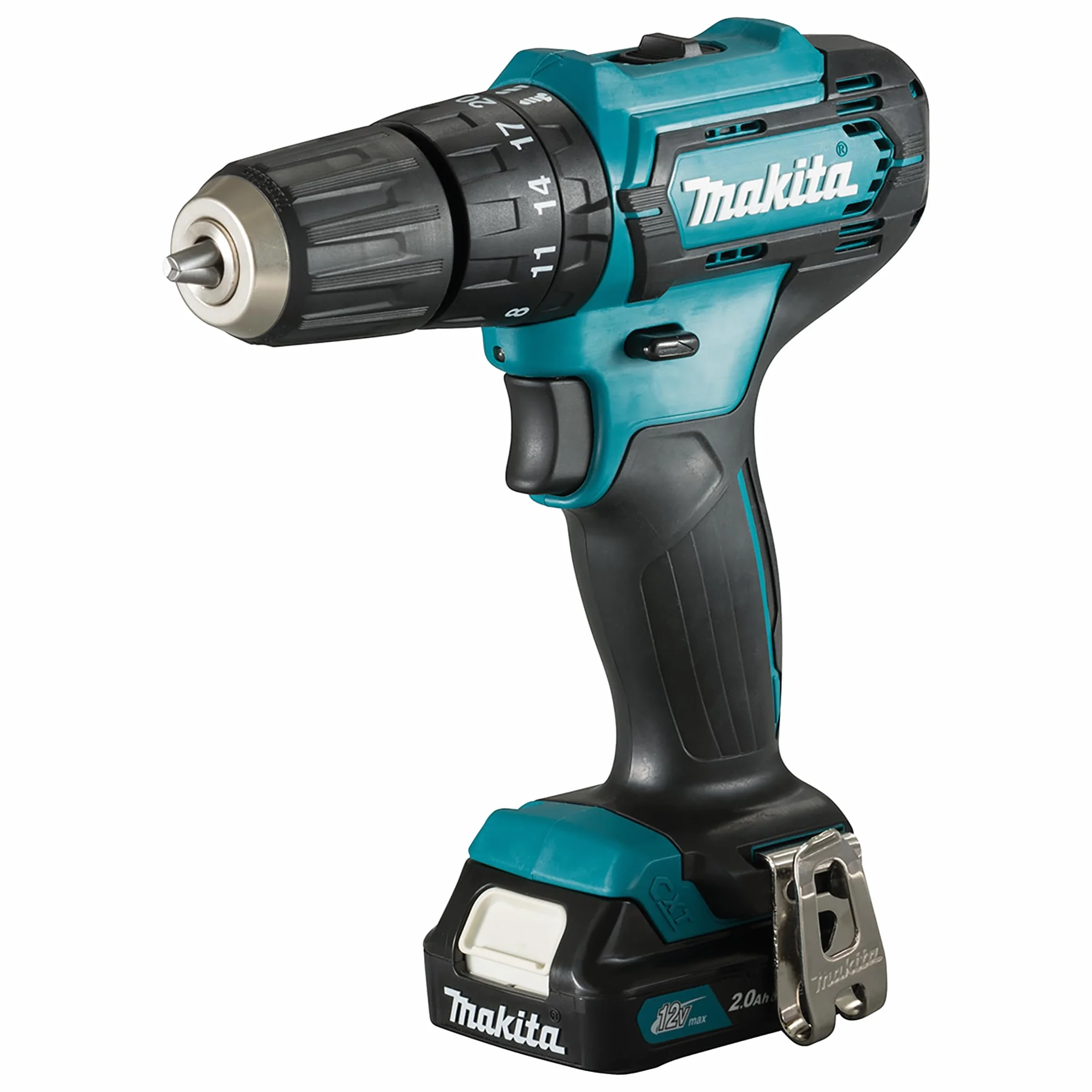 Makita HP333DSAX, trapano a percussione a batteria 12V max./2,0 Ah, 2 batterie + caricabatterie in valigetta