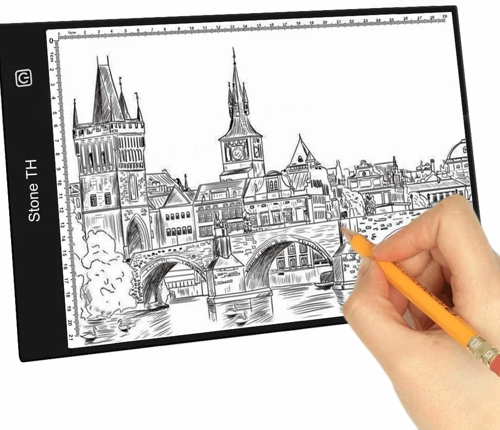 Stone TH Tavoletta Luminosa A4 per Disegno, Tavola Luminosa Led, Lavagna Luminosa per Disegnare Schizzi, Gli Artisti, Animazione