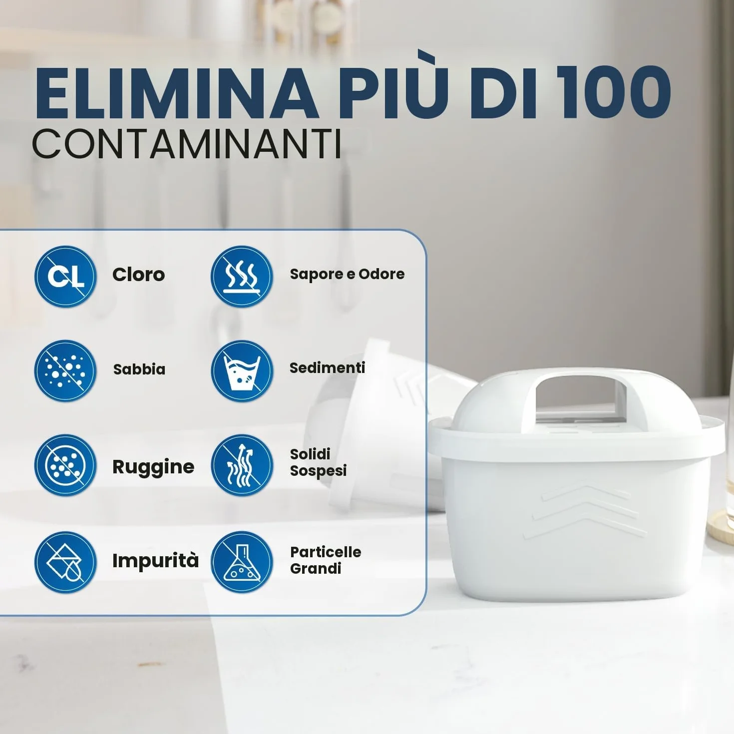 EVERSPRING Filtro per bollitore Compatibile Brita Maxtra+ Maxtra Plus Mavea Anna Duomax 6 pezzi