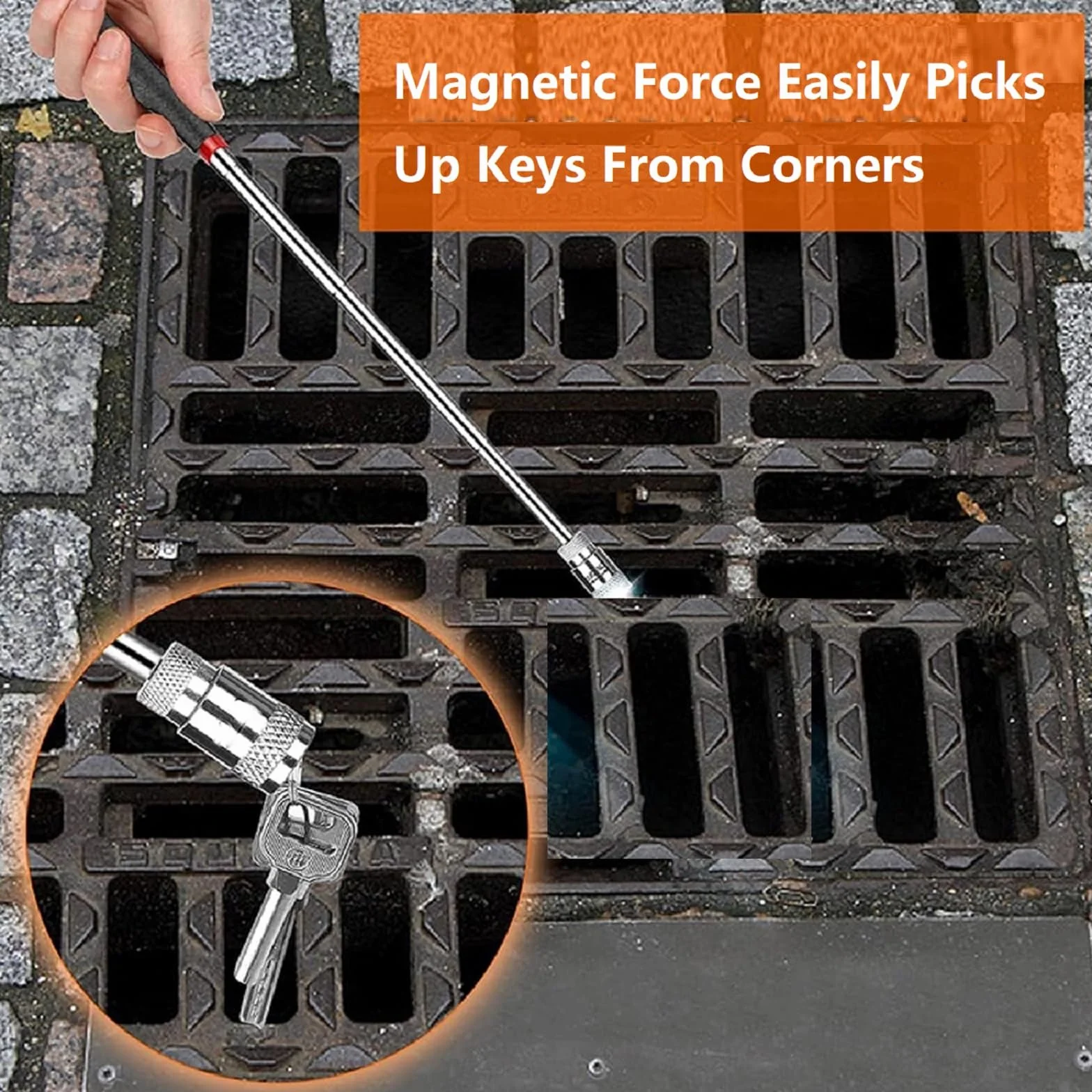 Penna Telescopica Magnetica,Telescopica Portatile e Magnetica,Strumento Magnetico per Pickup,Magnetico Pick-Up Grabber Strumento con Clip da Tasca Stile Penna per Trovare Chiavi, Monete, Viti