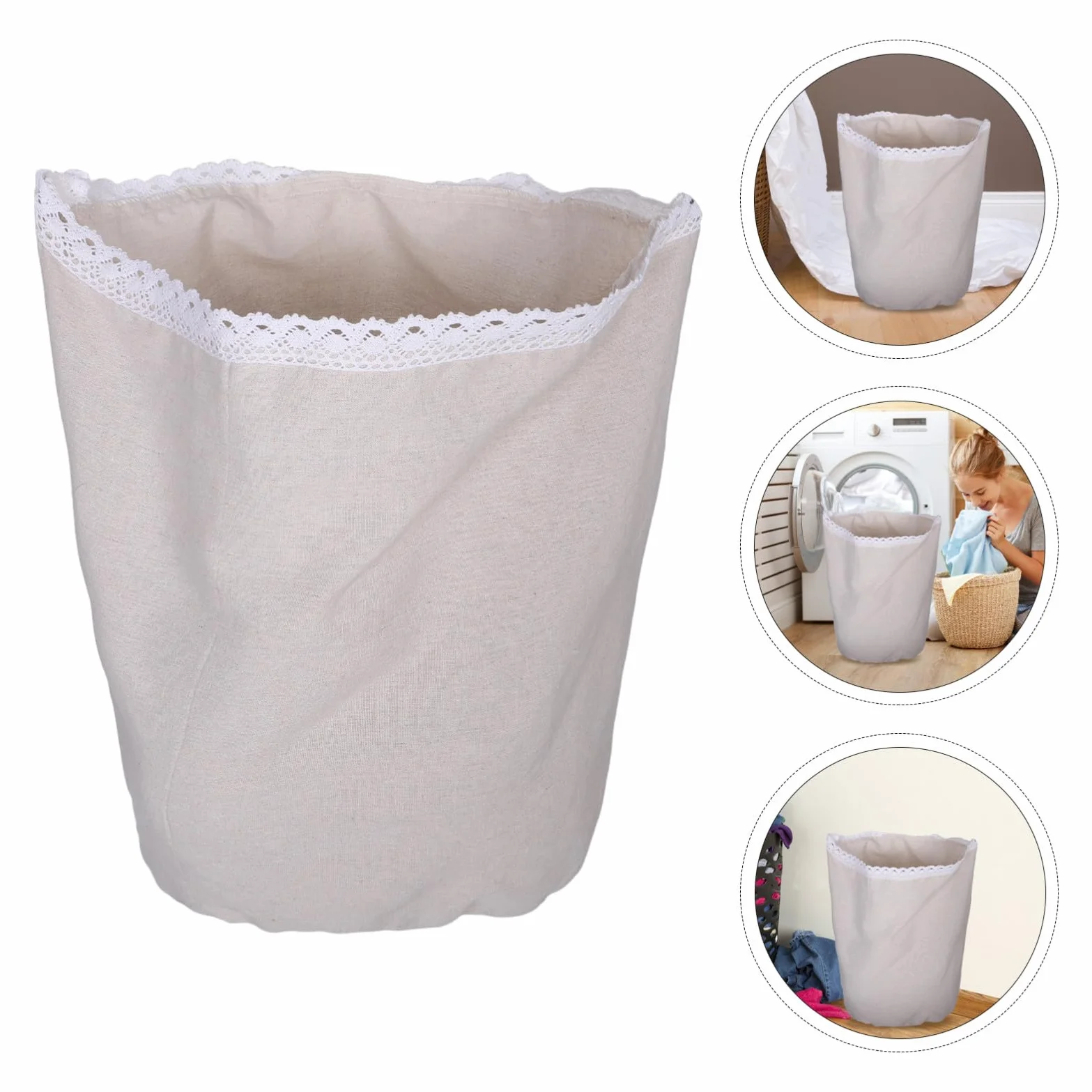 BESTYASH Fodera Riutilizzabile per Cestini Intrecciati 20X24 CM Inserto Decorativo per Cesto Portabiancheria da Bagno e Lavanderia