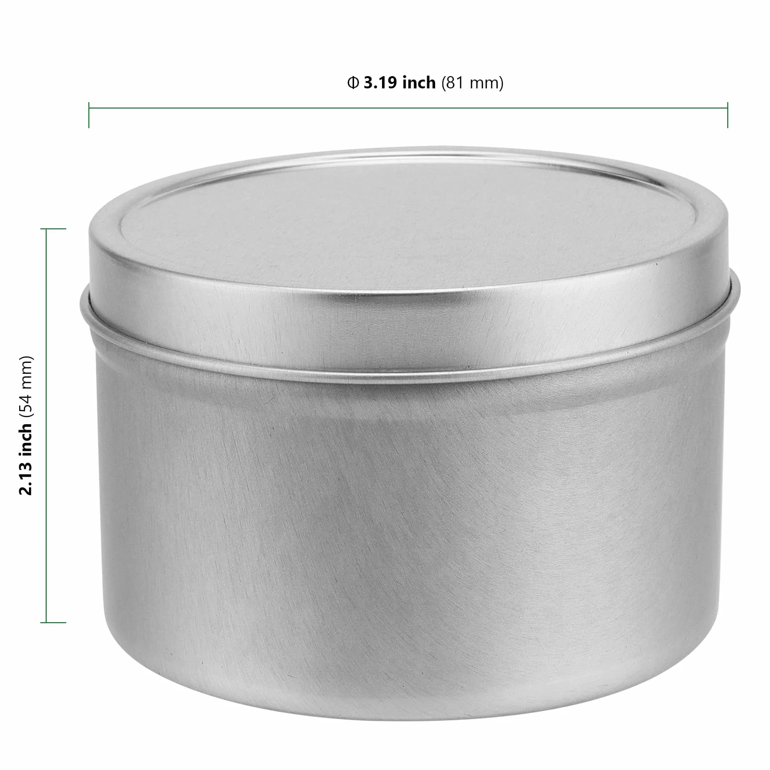 HAKZEON 24 barattoli di latta per candele da 226,8 g con coperchio, in metallo, per la realizzazione di candele fai da te, progetti artistici e artigianali