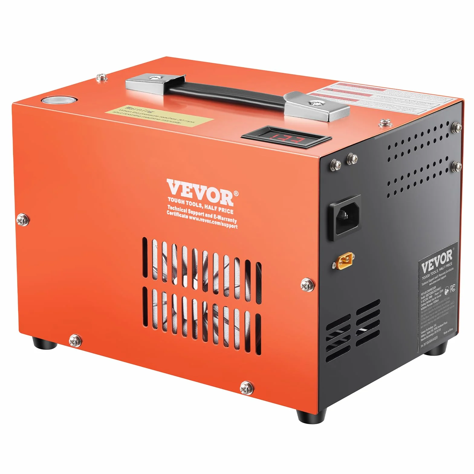 VEVOR Compressore d'Aria PCP, Compressore per Fucile ad Aria Compressa PCP 30 MPa con Convertitore Integrato e Sistema di Raffreddamento a Ventola Integrato, Bombole di Paintball con Arresto Manuale