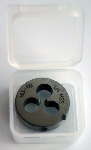 Filiera M3 x 0,5 mm HSS ruota di taglio Kluppe filettatrice DIN 223 filettatura sinistra