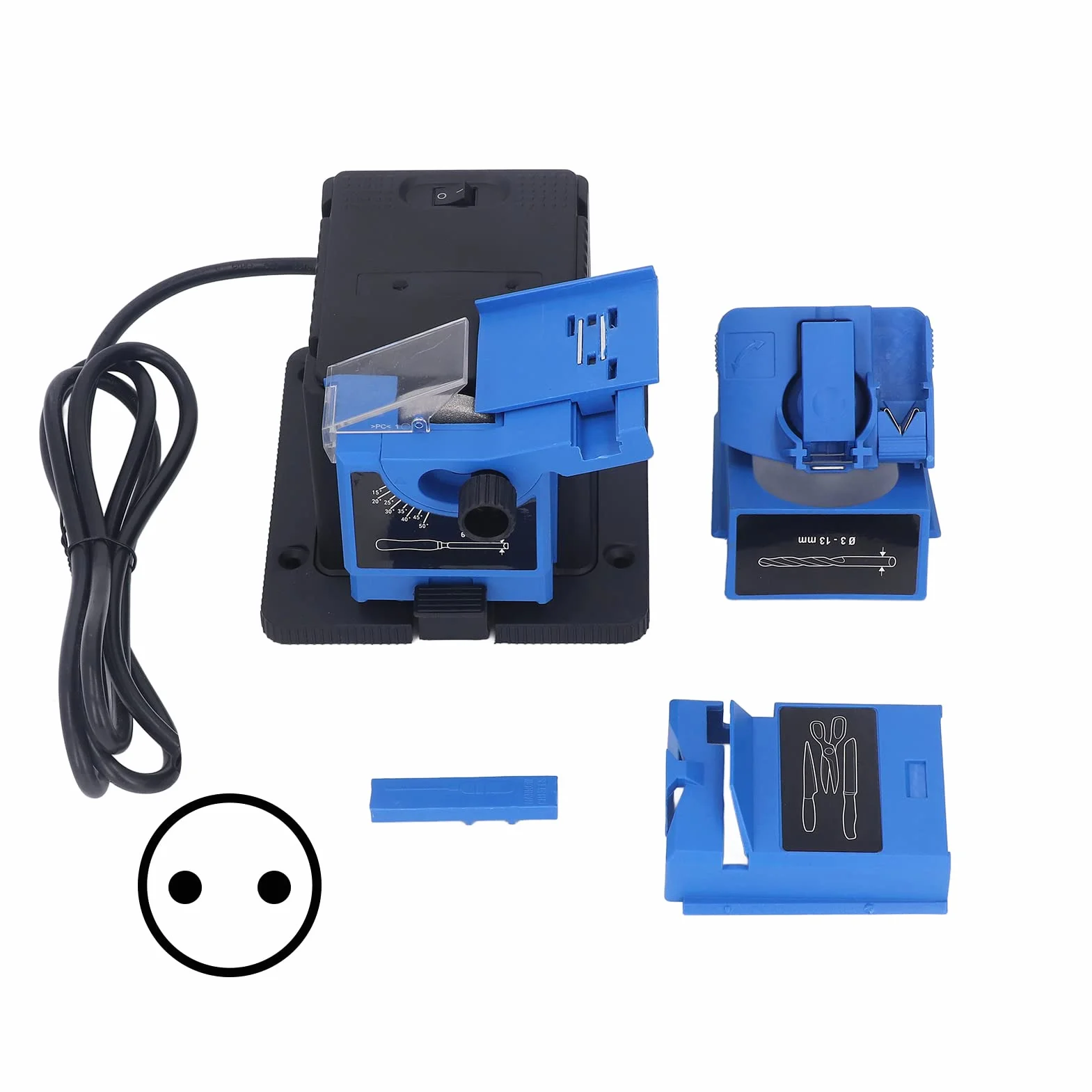 Affilatrice per Punte Trapano, Affilatrice multi-attività 65W Macchina per Affilare Taglierine Elettriche Ad Alta Resistenza 15 a 50 per Molatura, Utensili Rotanti