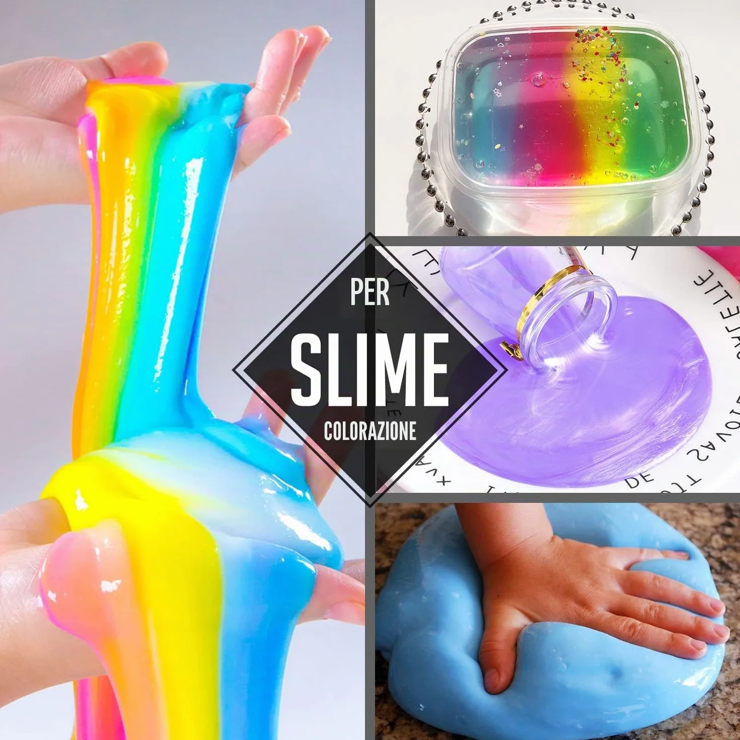 Colorante per Saponi - 24 Colori Coloranti per Sapone Liquido per Produzione di Sapone, Bombe da Bagno - Colorante di Bombe da Bagno concentrato per Saponi Fatti a Mano Fai Da Te, Soaps, Creazioni