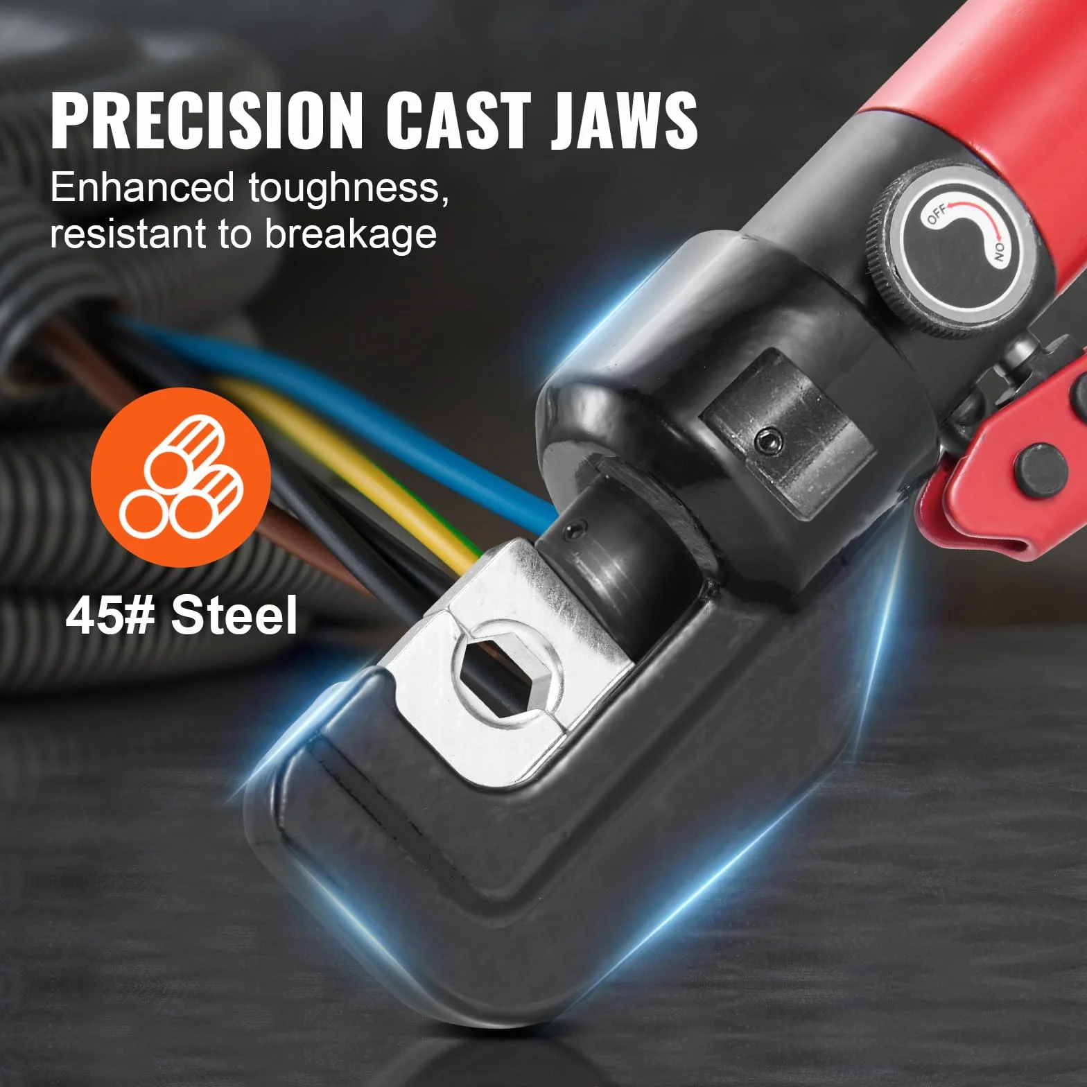 VEVOR Pinza Crimpatrice Idraulica 4-70 mm² Pinza a Crimpare Idraulica Capicorda per Terminali in Alluminio Rame AWG12-2/0 Accessori Inclusi in Valigetta Portatile, Set di Pinza di Crimpaggio per Cavi