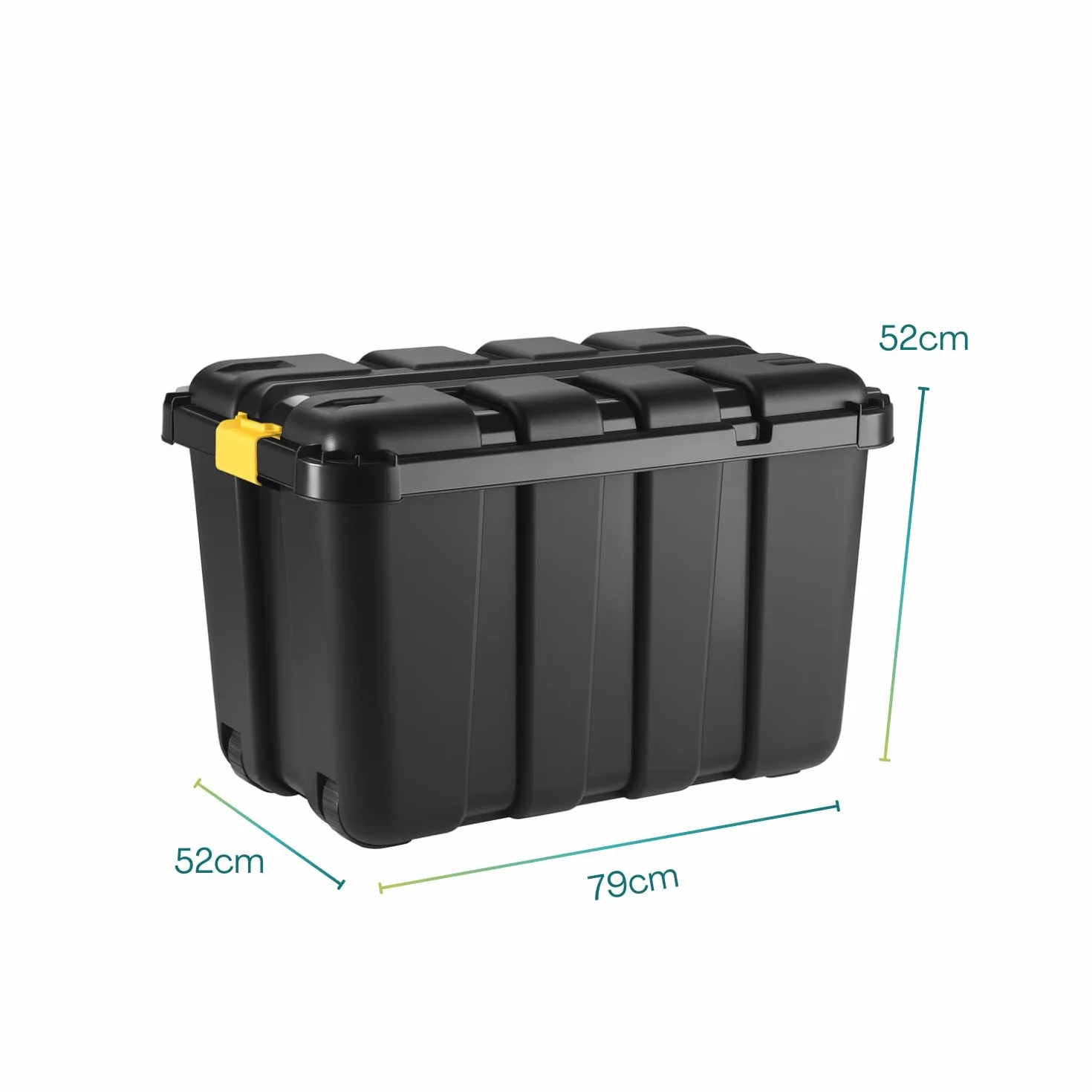 Paluplus Box Attrezzi con Ruote 79x52x52 cm 150 Litri Nero con Chiusura a Scatto -5940F-6,9