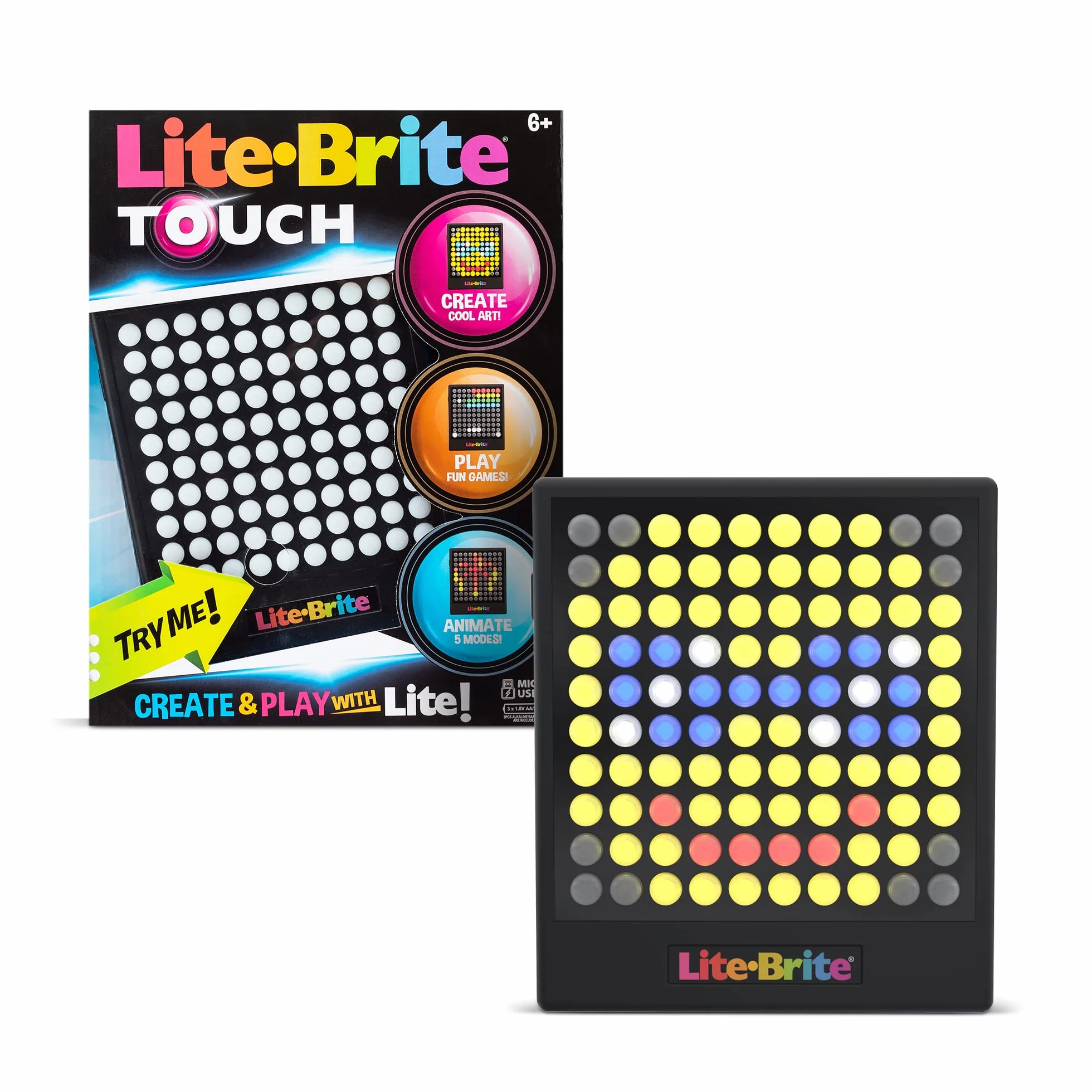 Lite Brite Touch, Tavola da Disegno Luminosa, Arte Luminosa, Giocattolo Educativo Creativo per Lavoretti Artistici per Bambini e Bambine dai 4 Anni in su