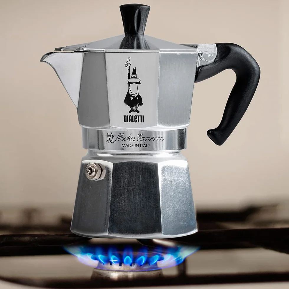 Bialetti Caffettiera Moka Express 2 Tazze, 90 ml, Aluminium