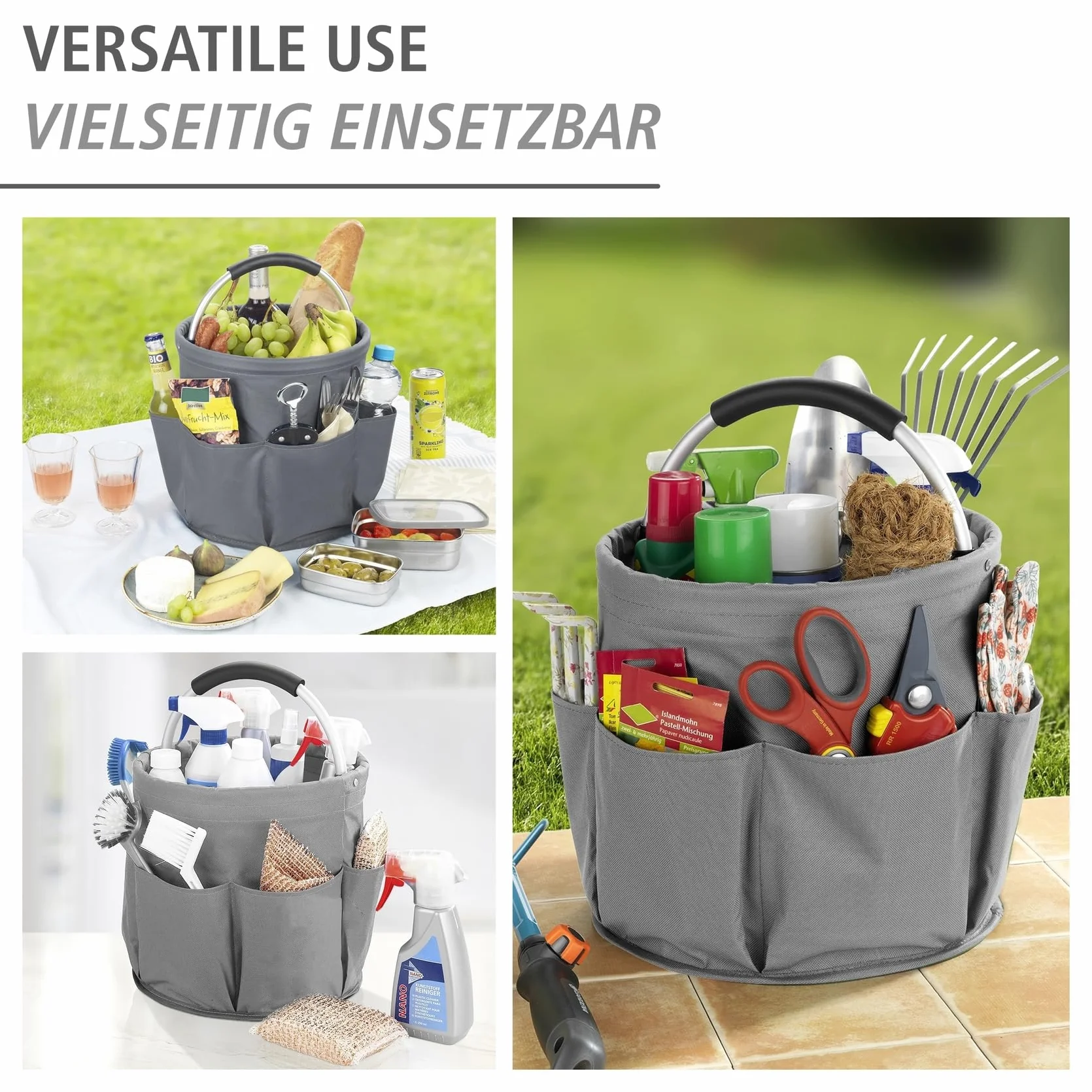 WENKO Organizer 6 scomparti Ø 28 x 26,5 cm antracite