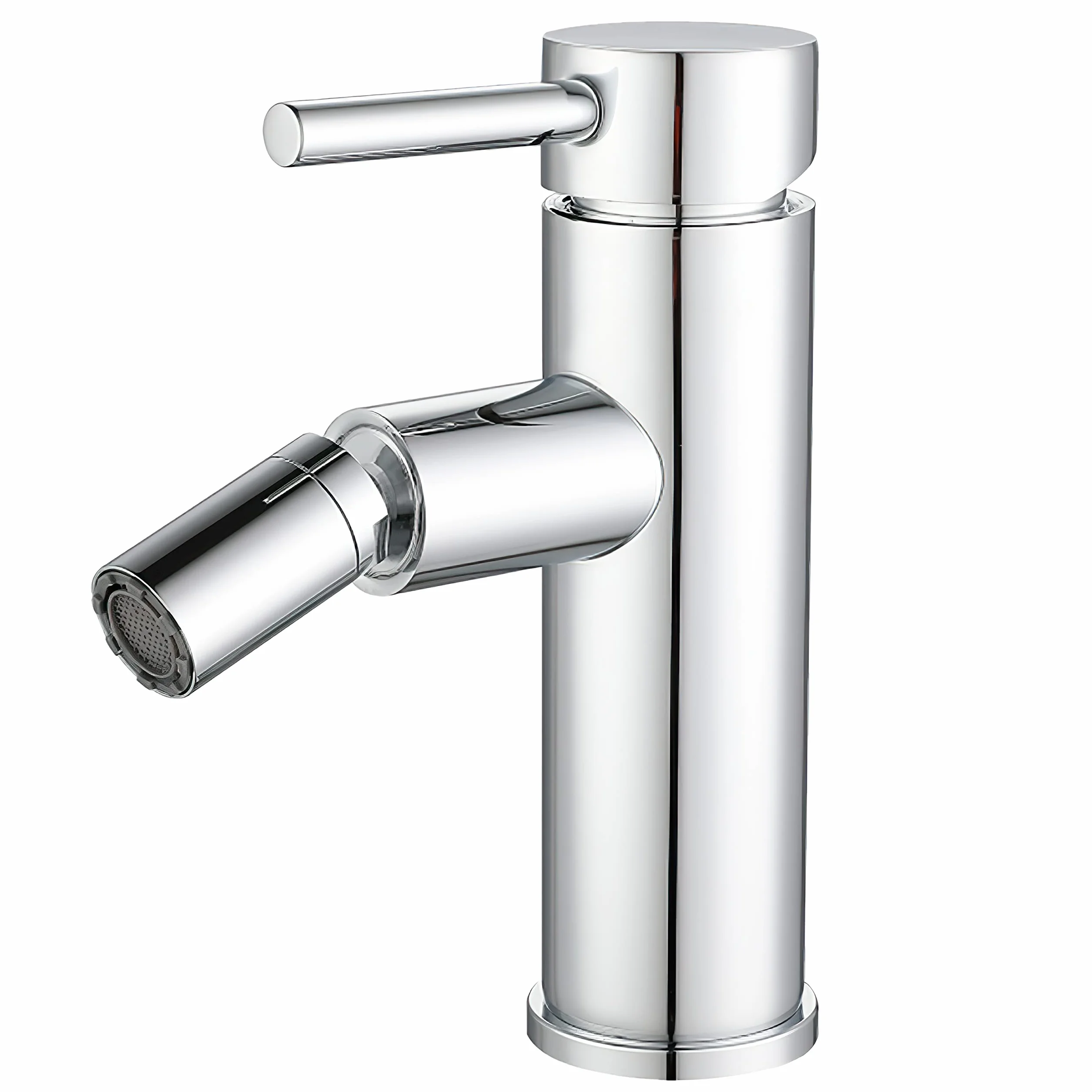 VALAZ Rubinetto Bidet Cromato | Miscelatore Lavabo Bagno Acqua Fredda e Calda, Risparmio Acqua | Installazione Facile e Veloce | Ottone, Inossidabile, Elegante, Rotondo, Serie Palancia