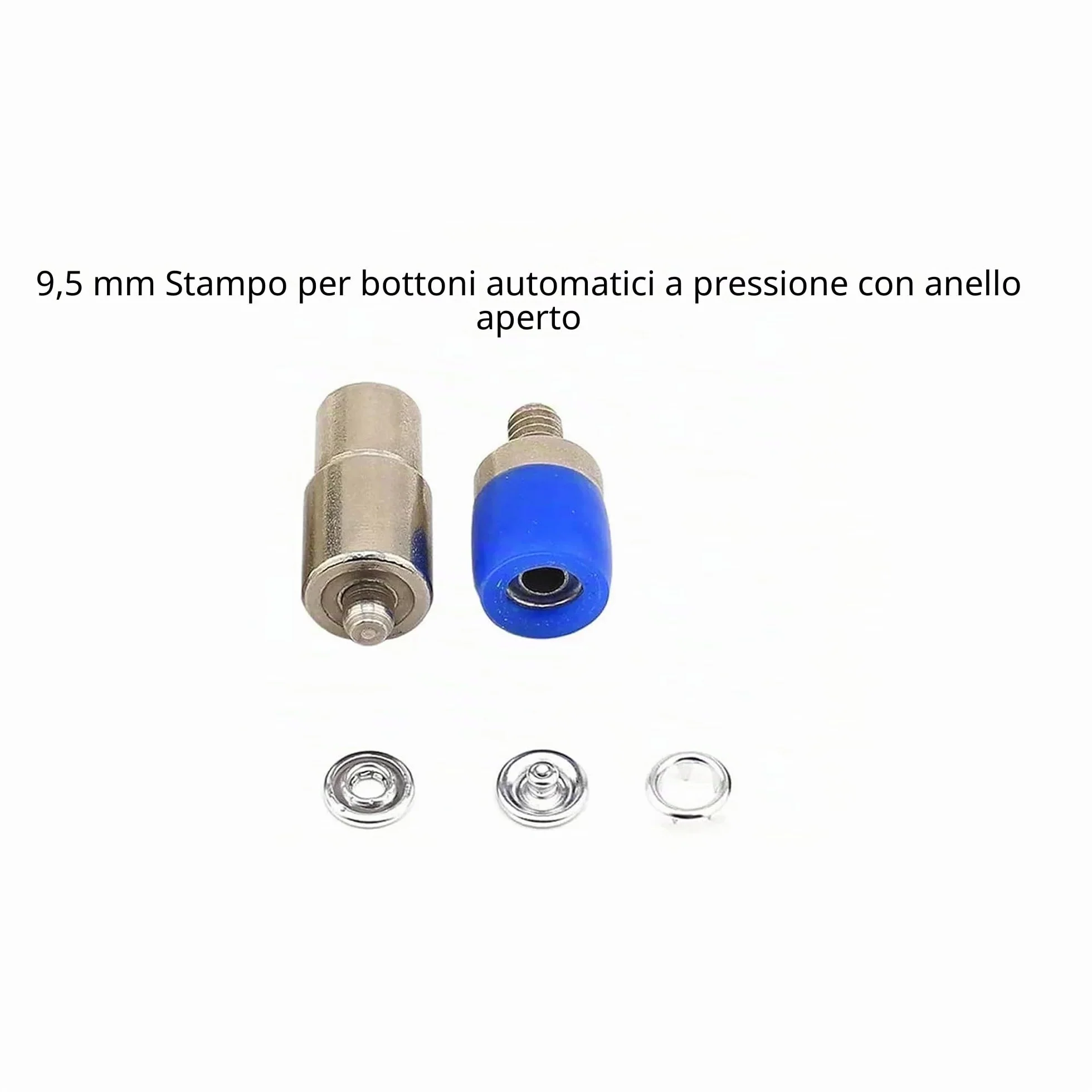 Kit pressa a mano in pelle per regolazione rivetti occhielli bottoni automatici