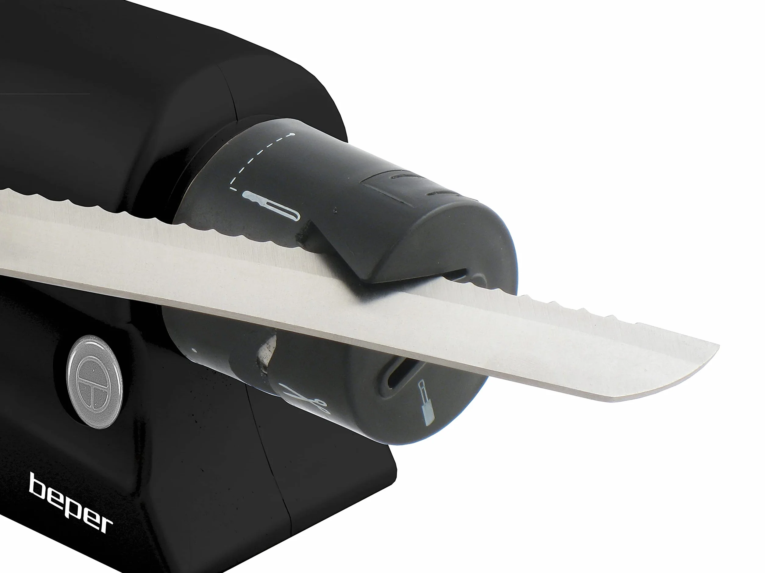 BEPER P102ACP001 Affilacoltelli elettrico 10W Lama Liscia Seghettata Pietra allumina Nero