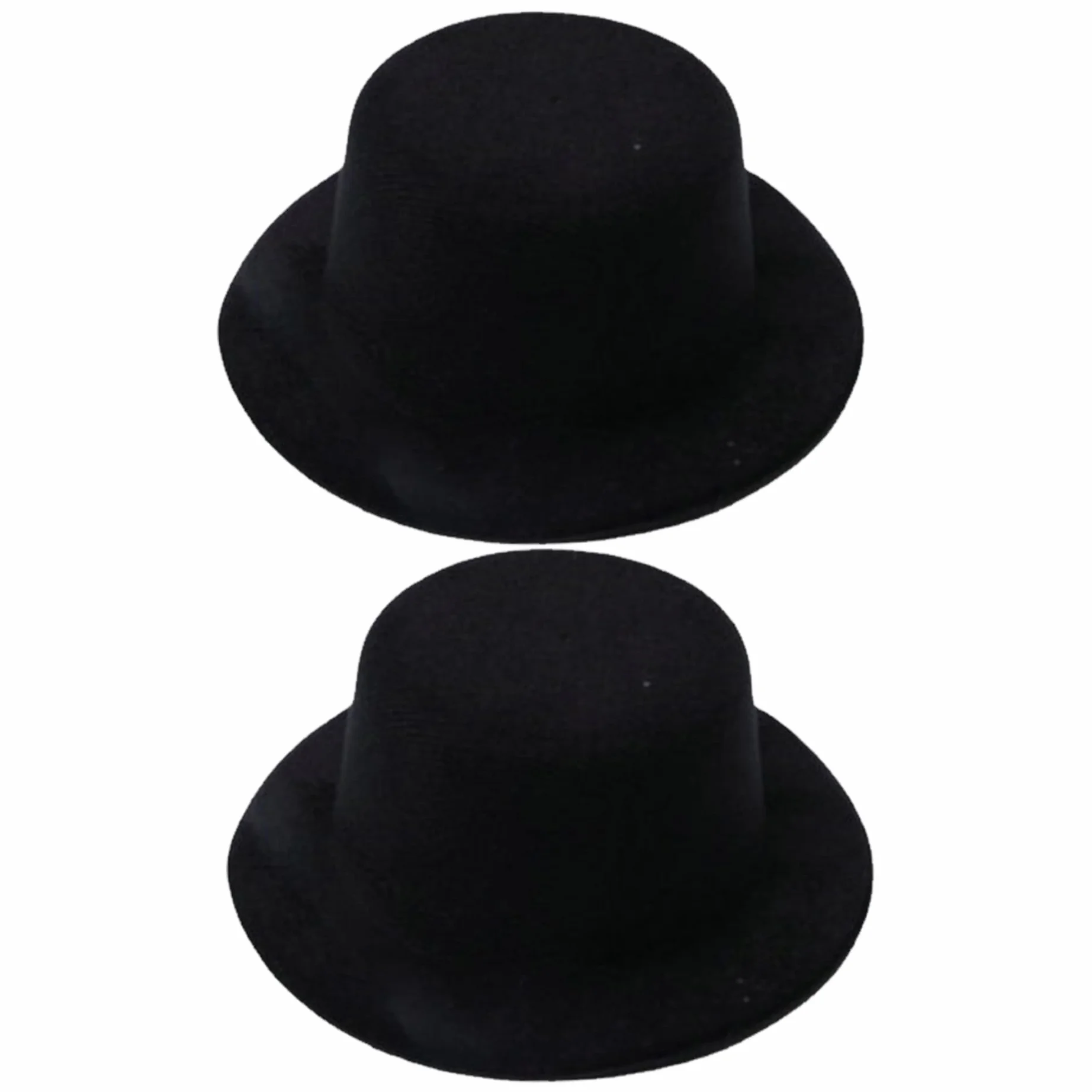Mini cappello a cilindro 2 pezzi 5x2 pollici piccolo cappello a cilindro nero in peluche piccolo mini cappelli fai da te per artigianato, cappelli per bambole, animali domestici, bottiglia di vino.