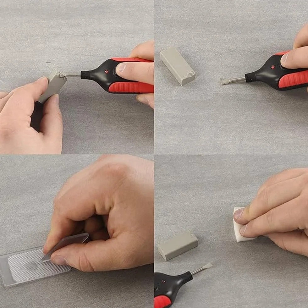 Set di riparazione per piastrelle, 14 pezzi, 8 tonalità diverse, con fusore, pialla e spugna abrasiva, adatto per superfici lisce di tutti i tipi/kit di riparazione per pietra/B27692
