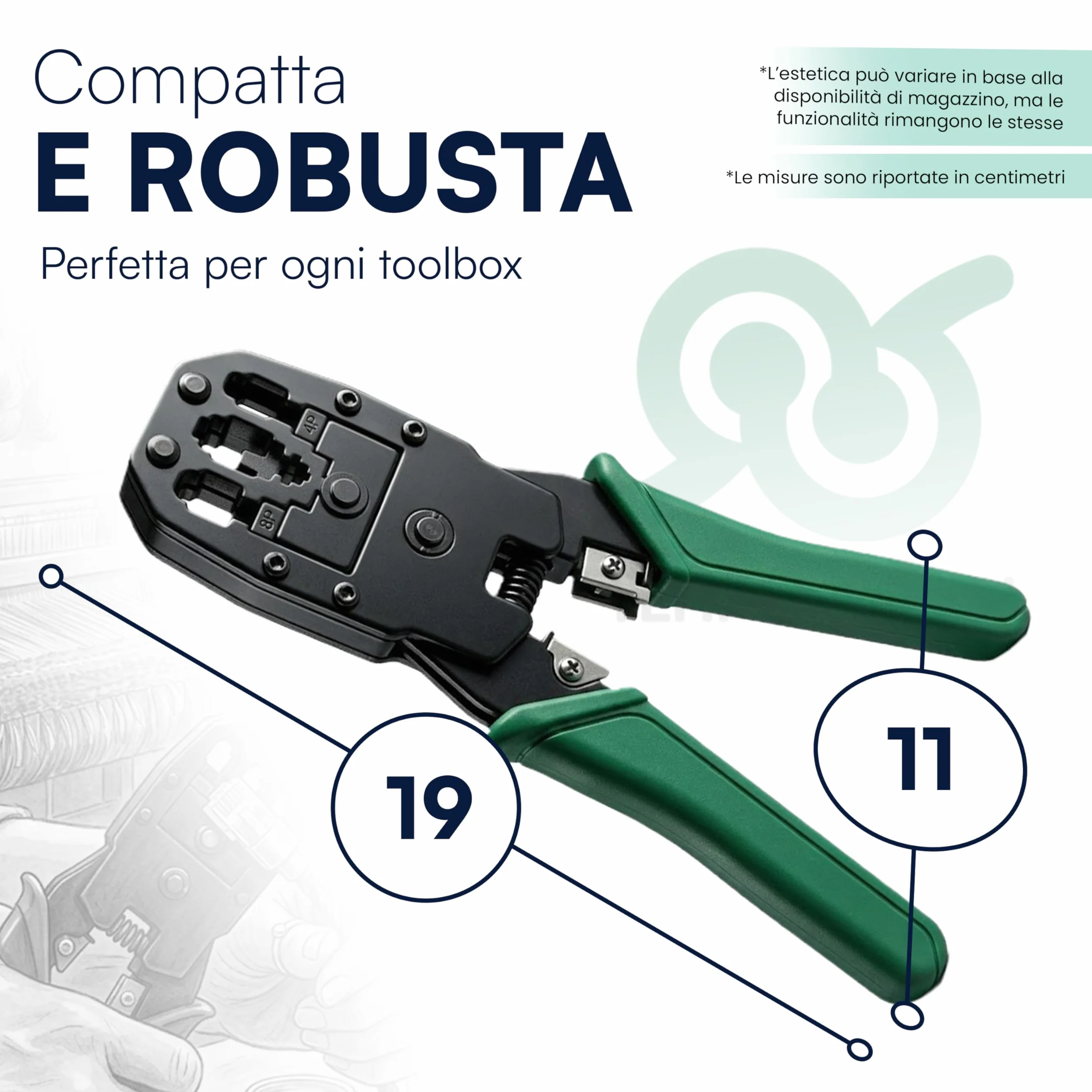 Tempo di Saldi Pinza Crimpatrice Rj45 RJ11 RJ12 Multifunzione 3-in-1 per Cavo di Rete Ethernet LAN, Strumento per Crimpare 4 6 8 Poli con Spellafili Incluso, Alta Precisione per Connettori Cat 6 e 5e