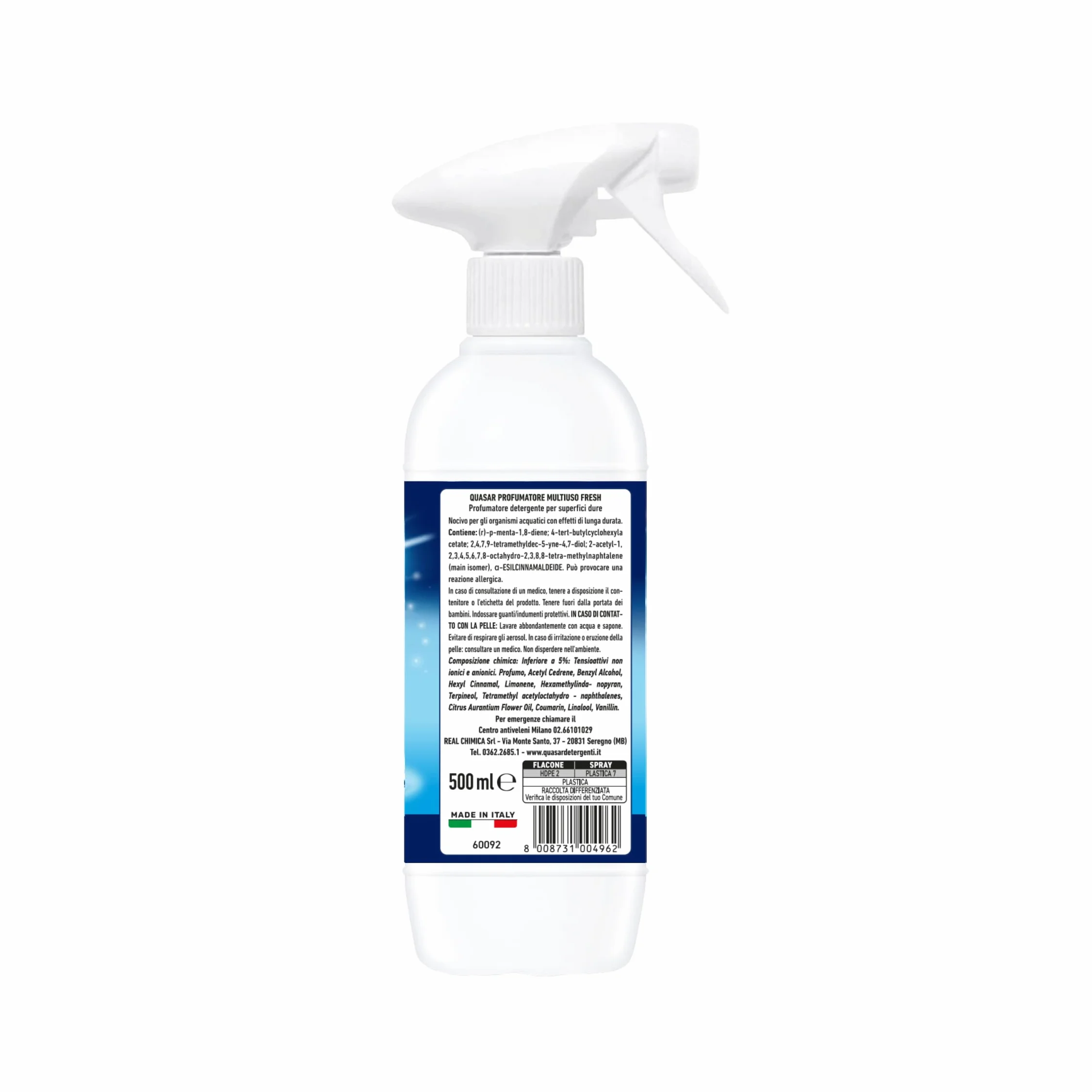 QUASAR PULITO STELLARE Profumatore Multiuso 500 ml Fragranza Fresh
