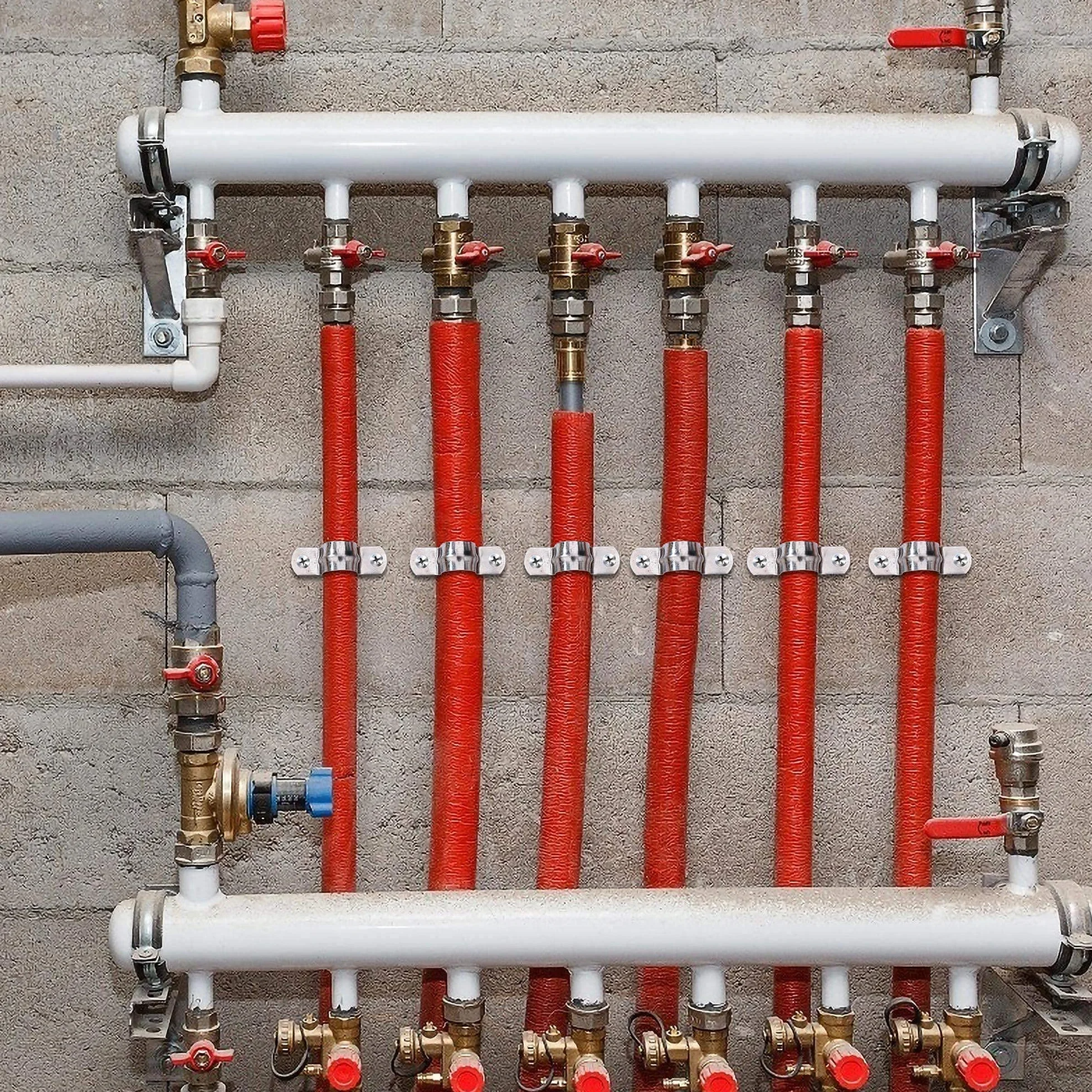Morsetti per Tubi 20mm Morsetto per Tubi a U in Acciaio Inossidabile 304 Fascette Stringitubo per Tubo dell'acqua Tubo del Gas 30 Pezzi