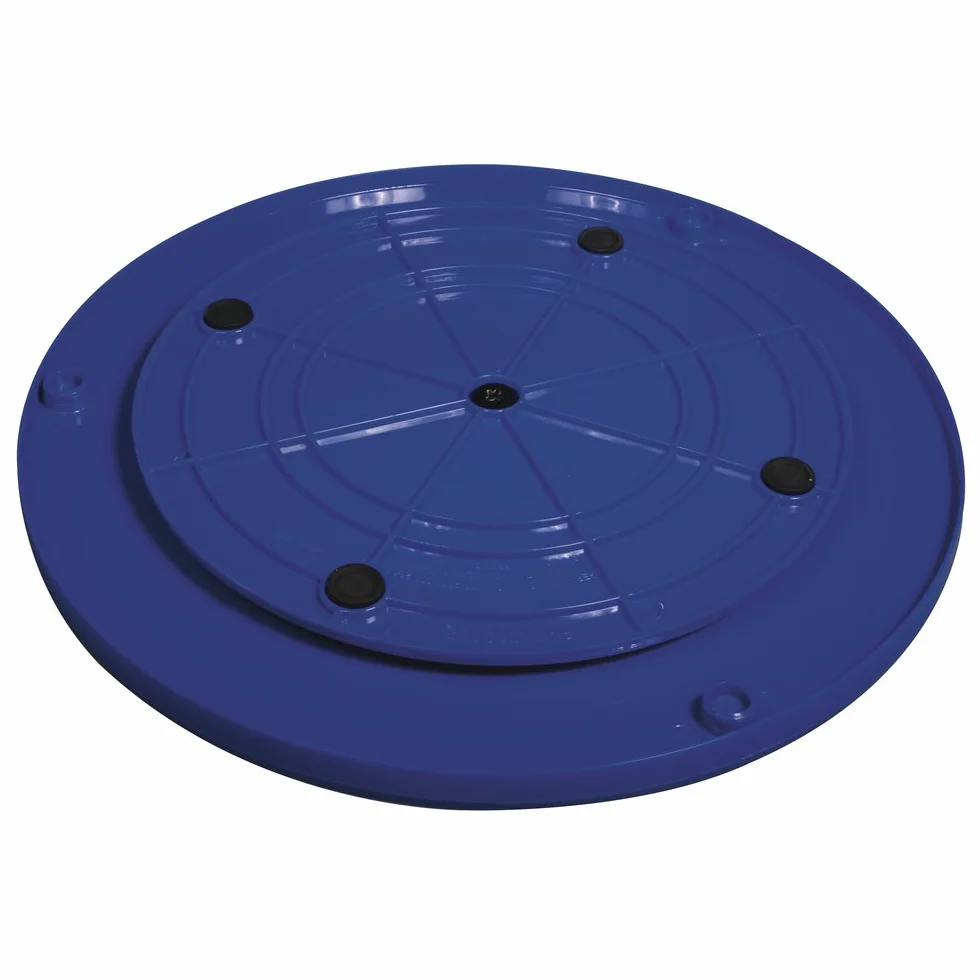 Rayher 8925900 Disco Girevole In Plastica, 27 cm Ø, Blu, Tornio Manuale Per Creta, Massa Modellabile, Lavori Creativi