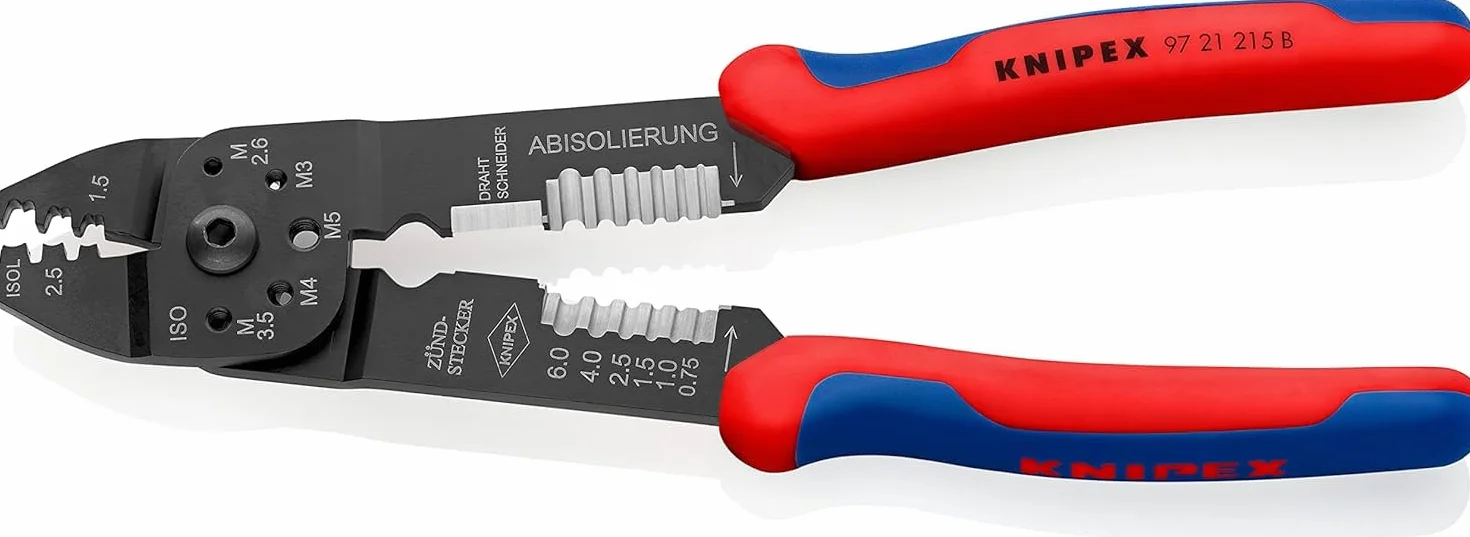 KNIPEX Pinza per capicorda verniciata nera con impugnature multicomponente 230 mm, 97 21 215 B