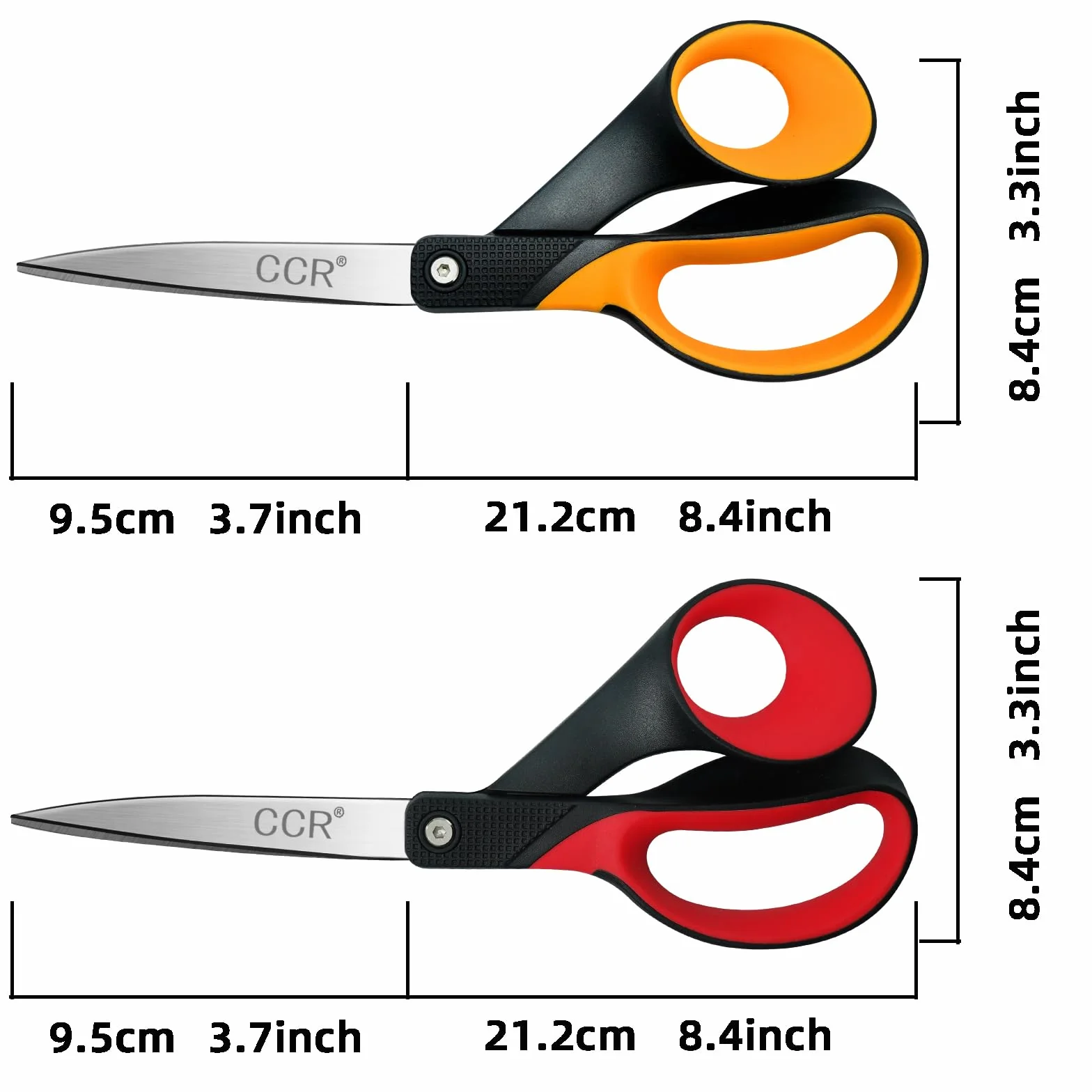 CCR Set di Forbici per Mancini Forbici Artigianali per Mancini da 21.5 cm,Impugnatura Confortevole per Mancini,Adatte per Scuole,Case e Uffici,2 Pezzi