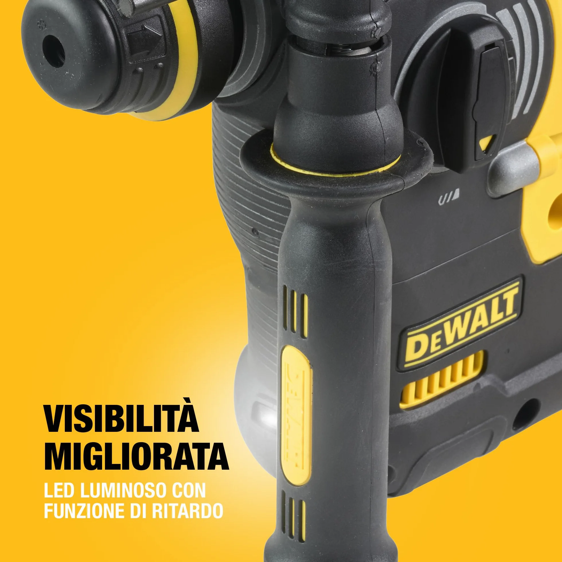 DEWALT 18V XR Trapano a Percussione Brushless SDS-Plus 24mm, Unità Singola, DCH273NT-XJ