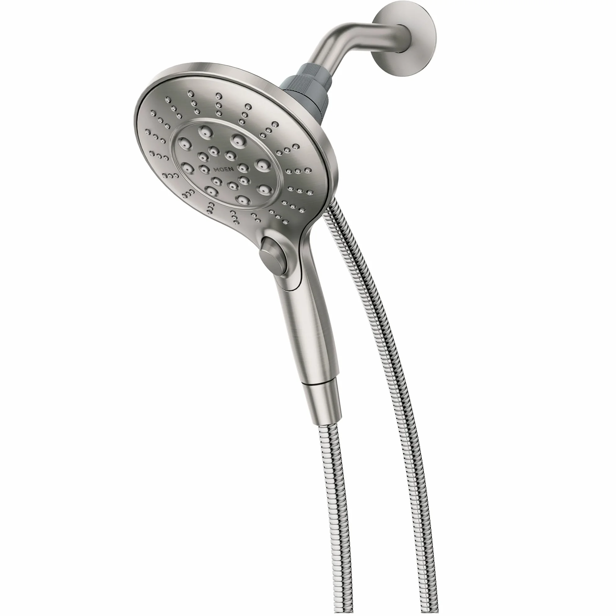 MOEN Engage 26112SRN - Soffione doccia a 6 funzioni, 14 cm, rimovibile, con sistema di aggancio magnetico, misura unica, in nichel spazzolato resistente alle macchie
