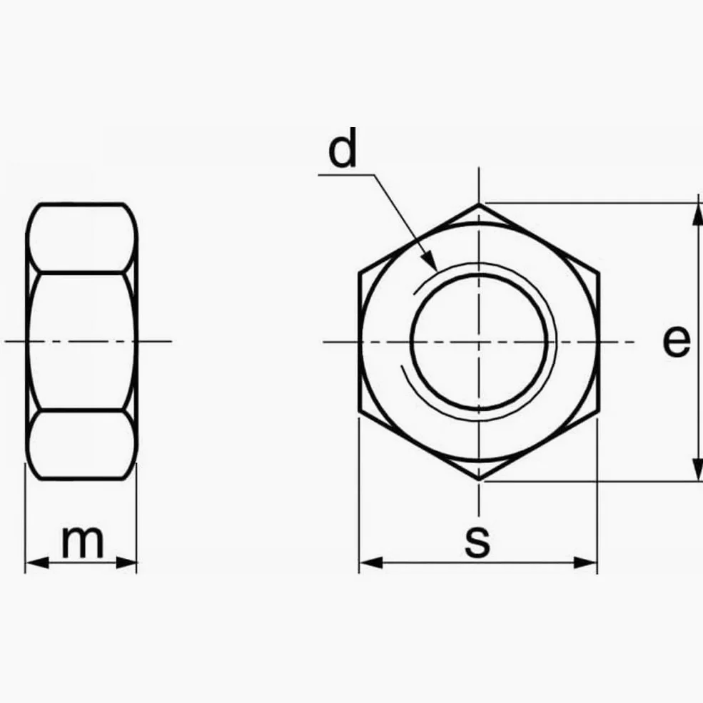 500 dadi esagonali M1-6 mm, DIN 934, acciaio inox A4, D-Work