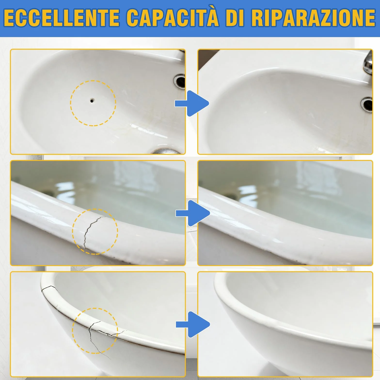 prowithlin Kit Riparazione Piastrelle, Riparazione Piatto Doccia Resina – Ripara Piastrelle Scheggiate, Ripara Gres Porcellanato, Ripara Ceramica Lavandino – Impermeabile, Colore Regolabile (1)