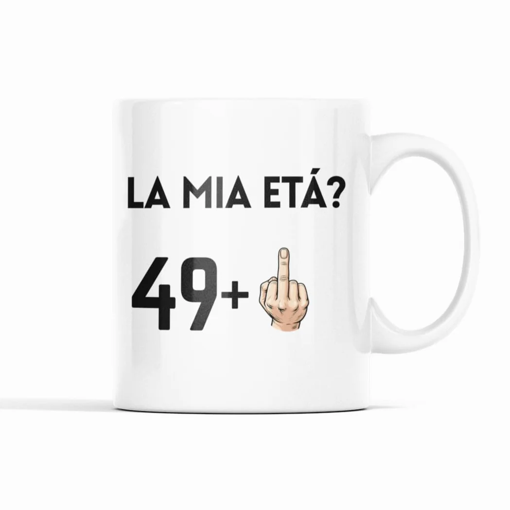 Gesar Tazza 50 Anni Uomo Donna Regalo Compleanno Idea Divertente Cinquantesimo Gadget 49+1