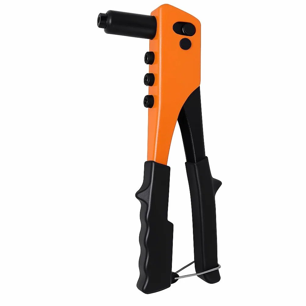 Rivettatrice Manuale Professionale in Acciaio | Impugnatura Ergonomica Antiscivolo con 4 Adattatori (2.4, 3.2, 4.0, 4.8 mm)