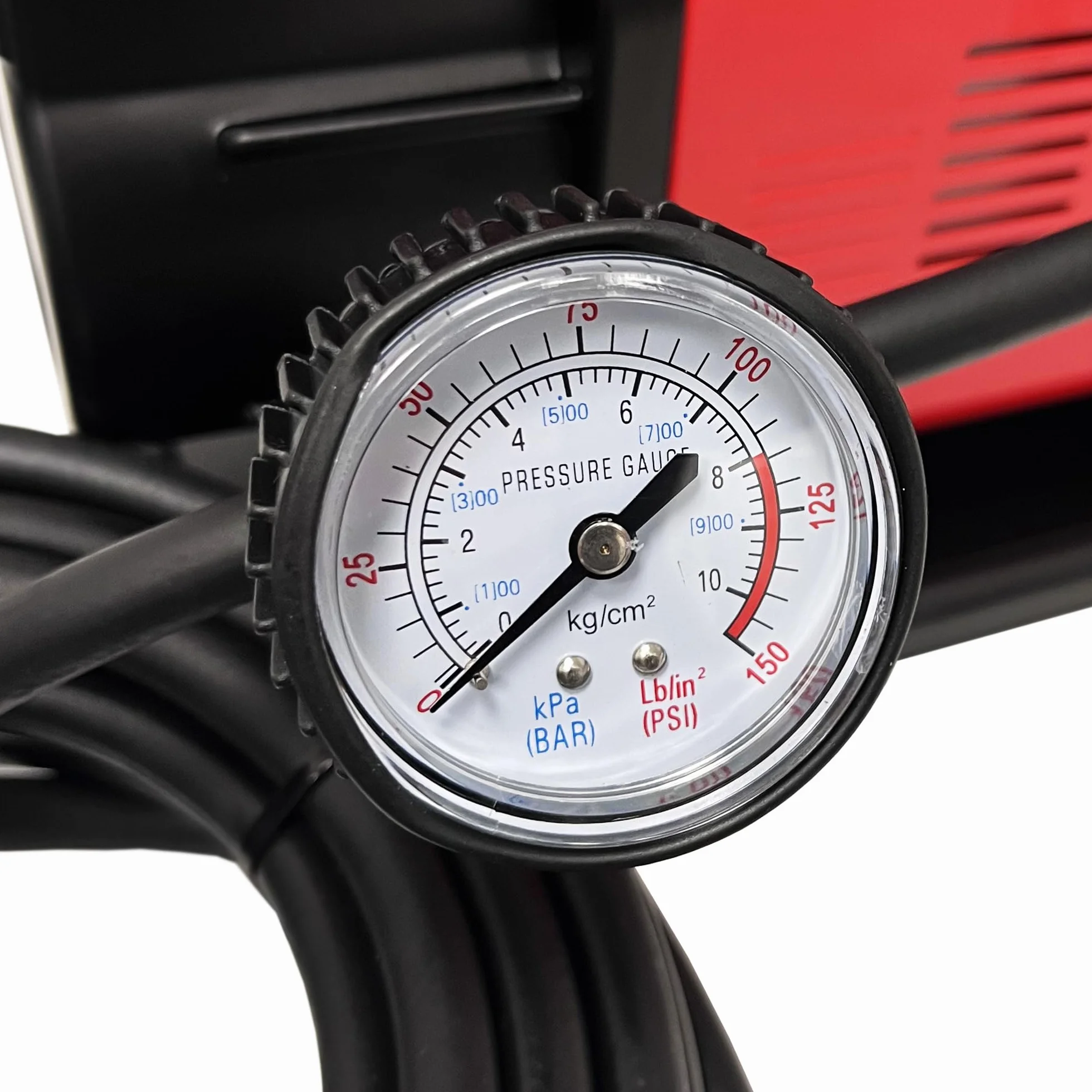 Dragon Winch Compressore aria Portatile 12V | 10,3 BAR / 150 PSI con una capacità di 300 l/min + tubo a spirale con manometro, punta della valvola, borsa per il trasporto, 3x punte intercambiabili
