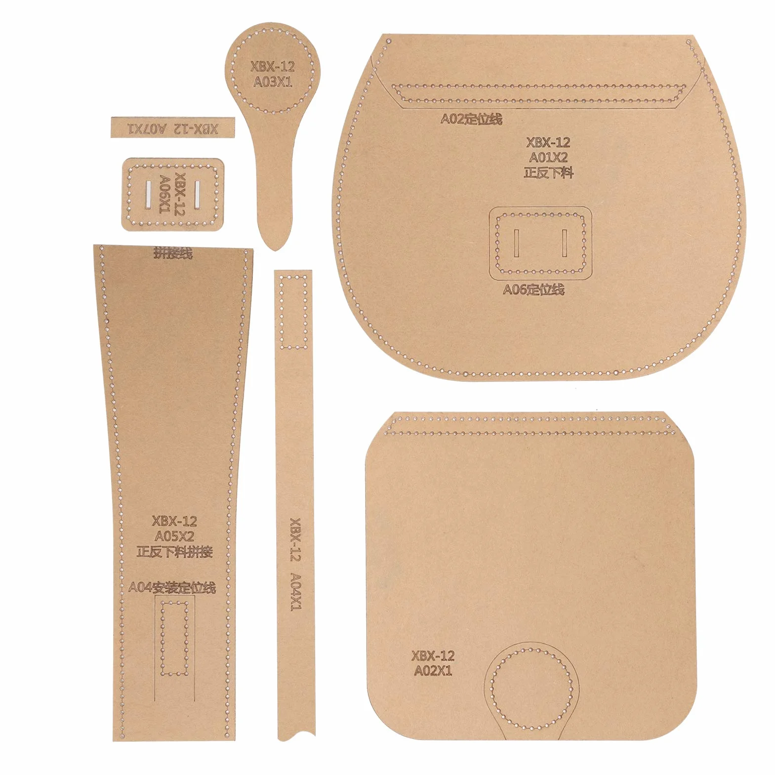 Modello Acrilico Stampo Modello Artigianale in Pelle di per Borsa a Tracolla, Borsa a Tracolla Creazione di Forniture Fai-da-te con Modello Modello Trasparente per