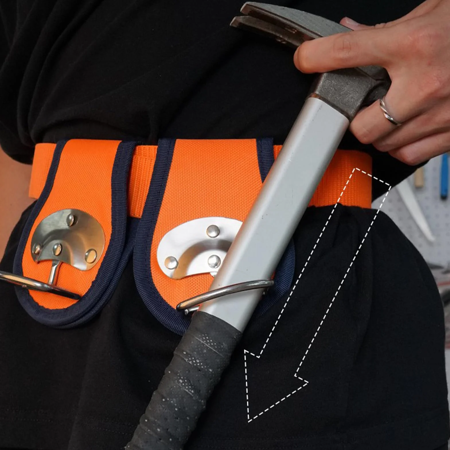 Supporto Per Martello,Portamartello da Cintura Resistente,Per Mazzuolo | Per Ascia Accetta Mazzuolo Casa Garage Banco da Lavoro Carpentiere Elettricista Idraulico e Fai da Te