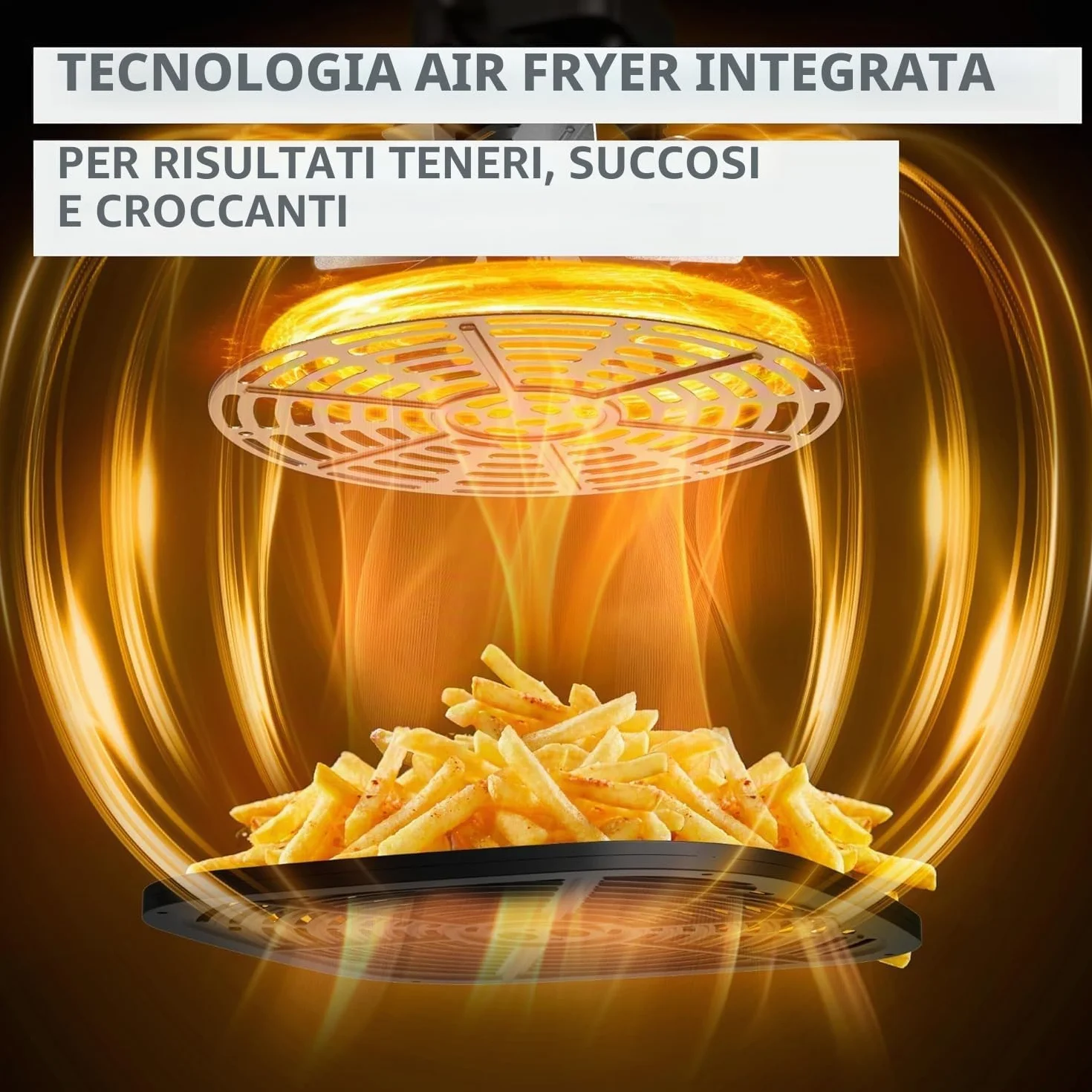 Moulinex Multicook & Fry MZ730BF0 Multicooker e friggitrice ad aria integrata, con 12 programmi, cottura su 2 piani, funzione di programmazione, capacità da 6 l, grigio (gris hippo)