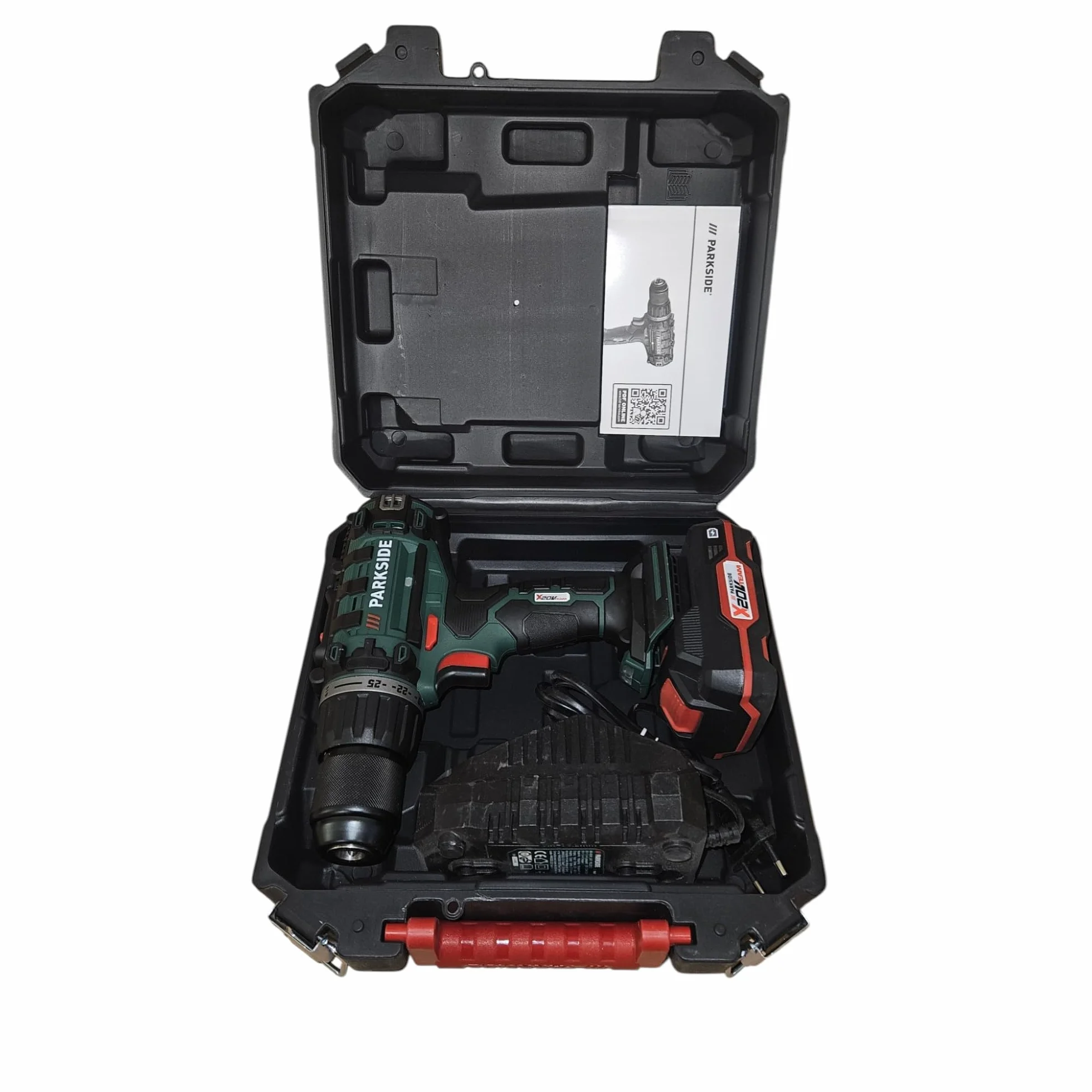 PARK SIDE Parkside PARKSIDE - Trapano avvitatore senza fili PABS 20-Li E6 con batteria e caricatore 20 V