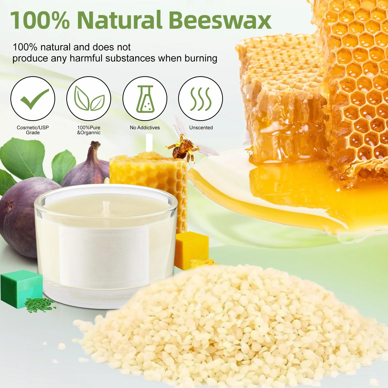 SAMISO Set di candele fai da te, kit per la produzione di candele, 8 colori delle candele, vaso da 1,2 l e stoppino per candele, 4 lunghezze