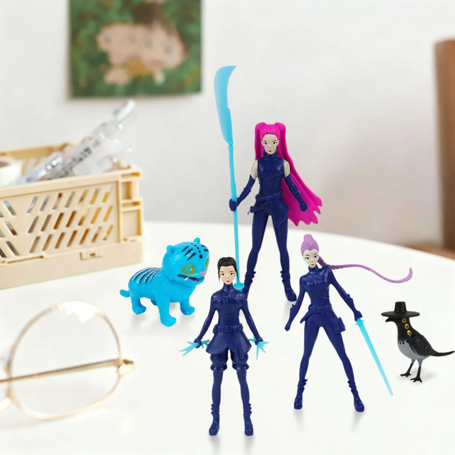 Figure Demoiche Set di 5 Giocattoli Merchandising Modellini Anime da Collezione per Fan di Hunte