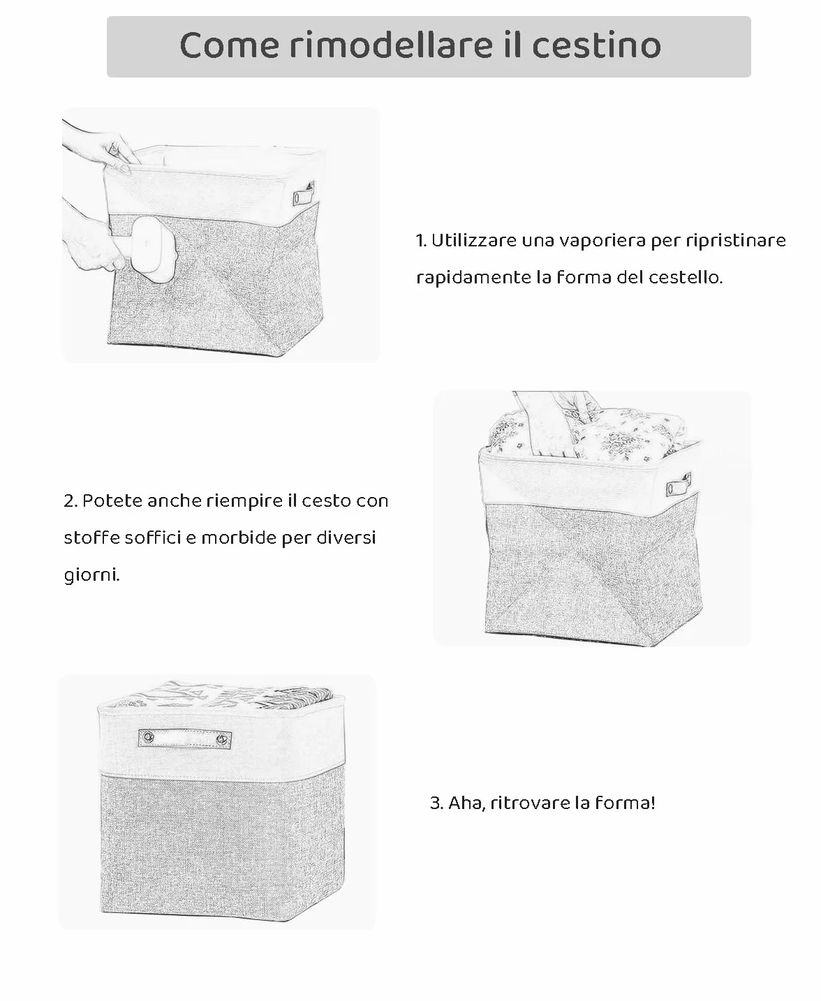 Mangata Scatola Portaoggetti in Tessuto intrecciato, Organizer in tela per giocattoli, mensole, trucco e artigianato