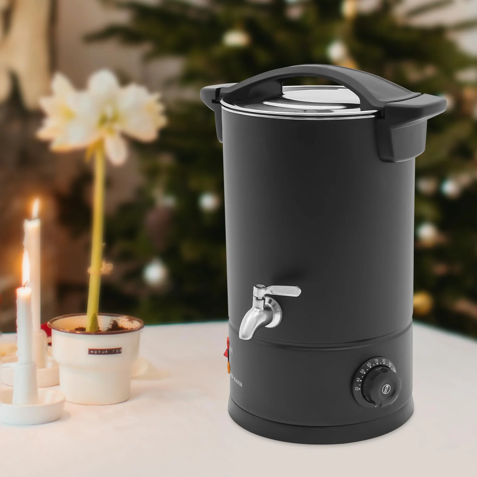 Qussse 8 litri per la produzione di candele, pentola elettrica da 1800 W, dispositivo per fusione di cera con controllo della temperatura (30-110 °C), per candele fai da te