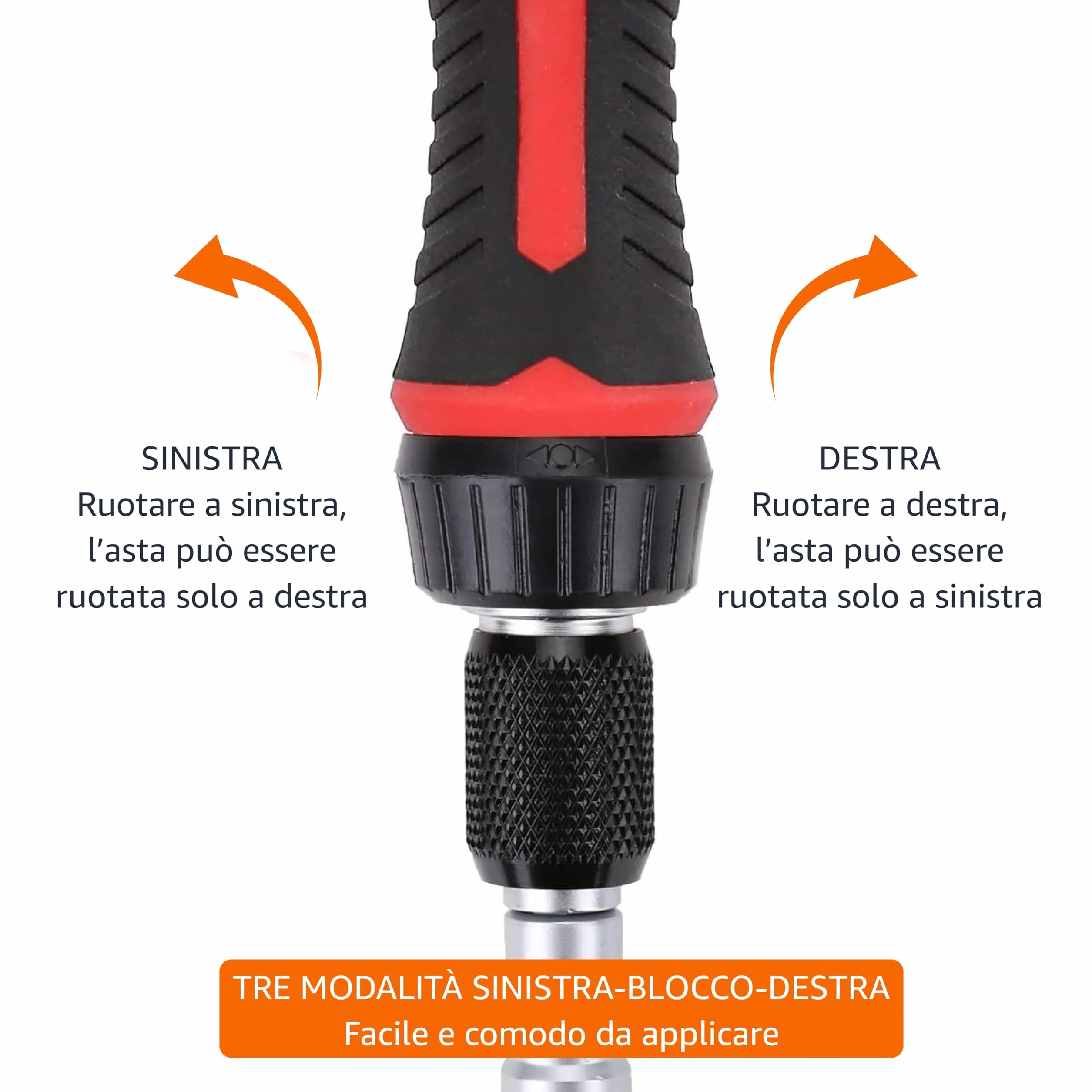 Amazon Basics Set di chiavi a cricchetto magnetiche e cacciaviti di precisione per elettronica, 73 unità, confezione da 1, Nero, Rosso, Argento