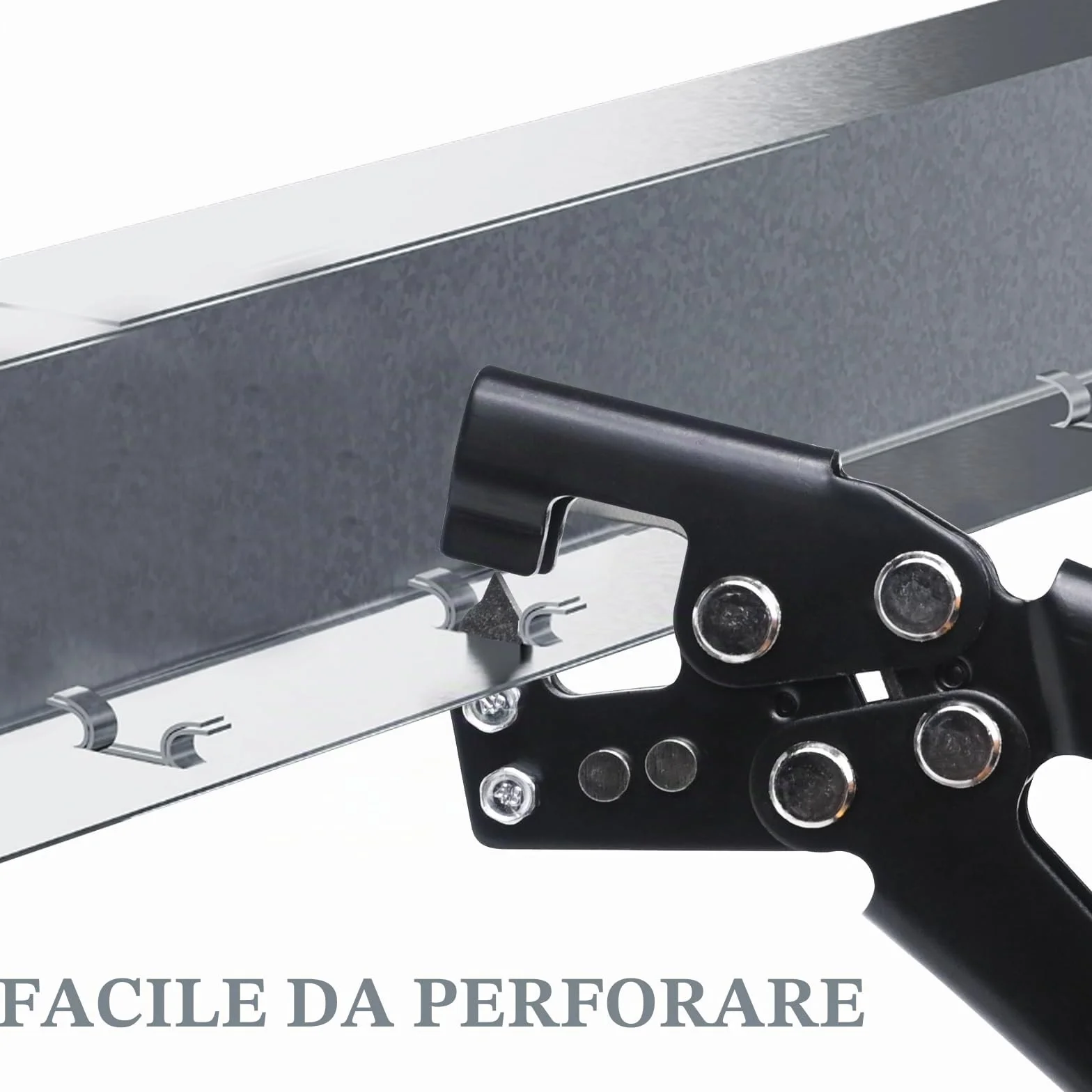 Pinza per cartongesso, pinza composita, per cartongesso, per profilati, 30 cm, 0,4 – 0,8 cm, per profili metallici, lavori in cartongesso