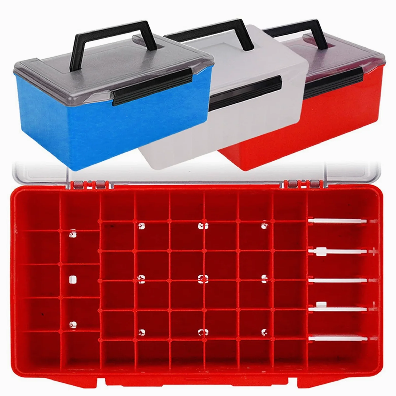Scatola Portaoggetti per Ami da Pesca alla Carpa Accessori for Esca Box Grande capacità Portatile Box Portable Tool Box Esterno Box Box Organizer Accessori da Pesca Contenitore per Esche